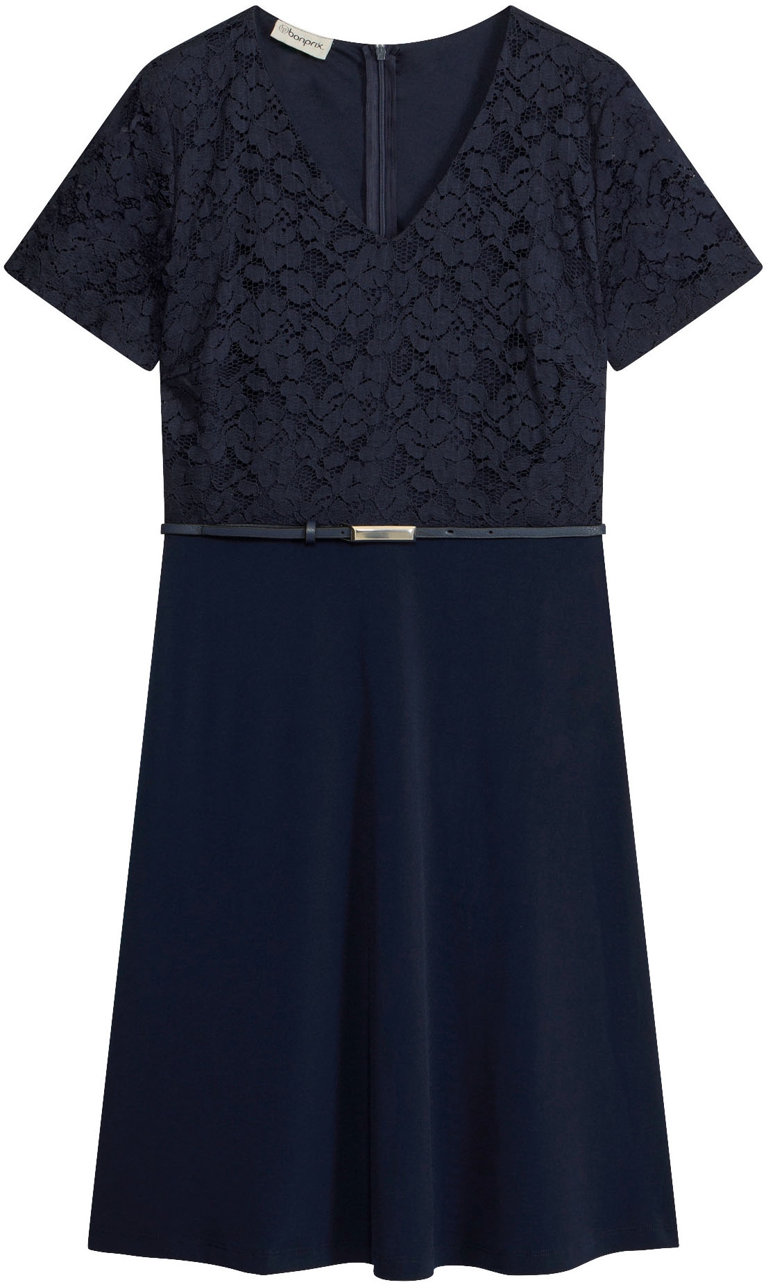 bonprix Mini-robe festlicher Stil, mit kurzem Arm, ausgestellte Passform