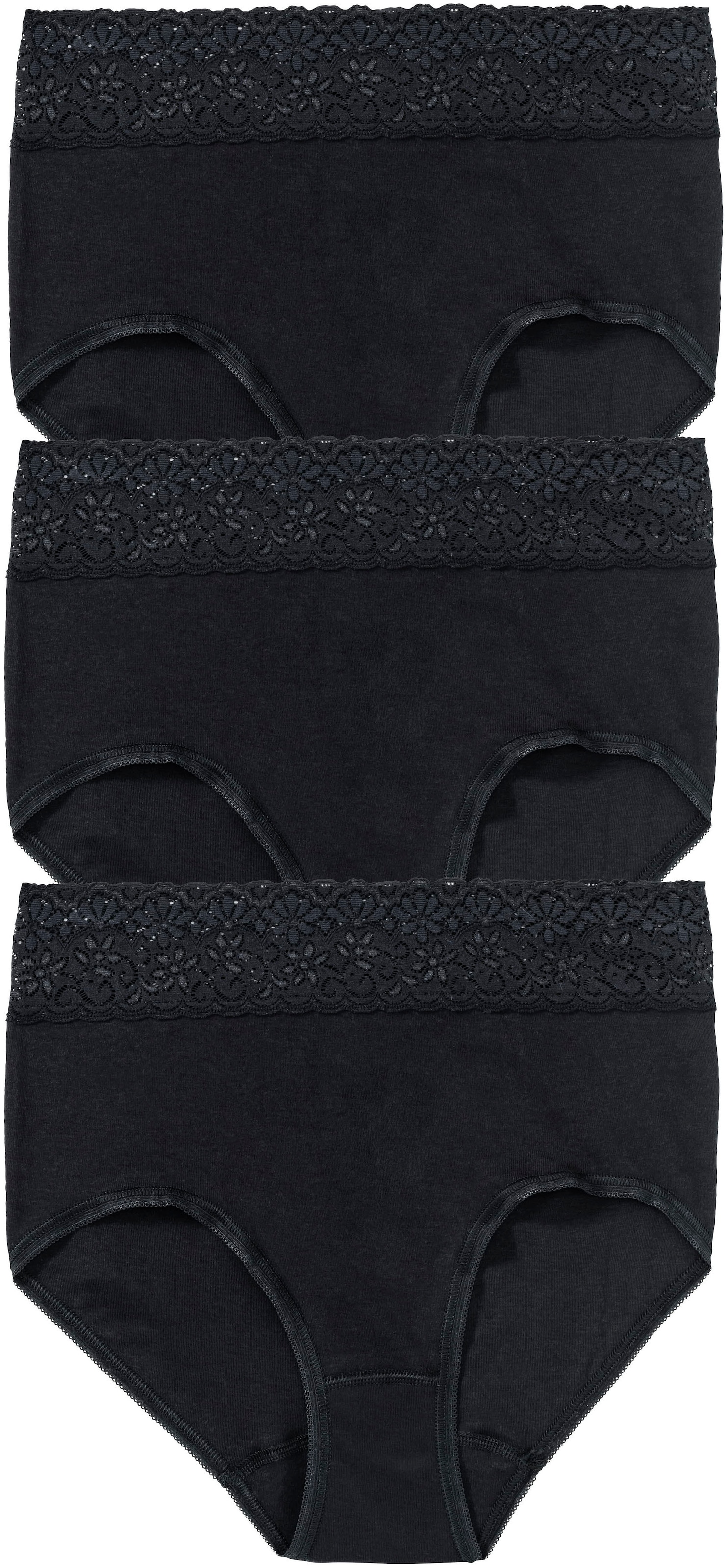 Speidel Taillenslip »Natalie« 3er Pack, bequem, dekorativ, weich, elastisch, mit Spitze, Baumwolle