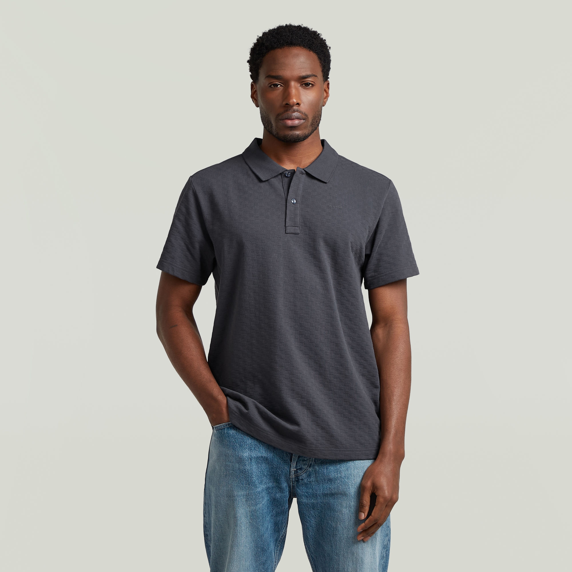 Image of G-STAR Poloshirt "Core Regular Jacquard Polo" aus Baumwolle