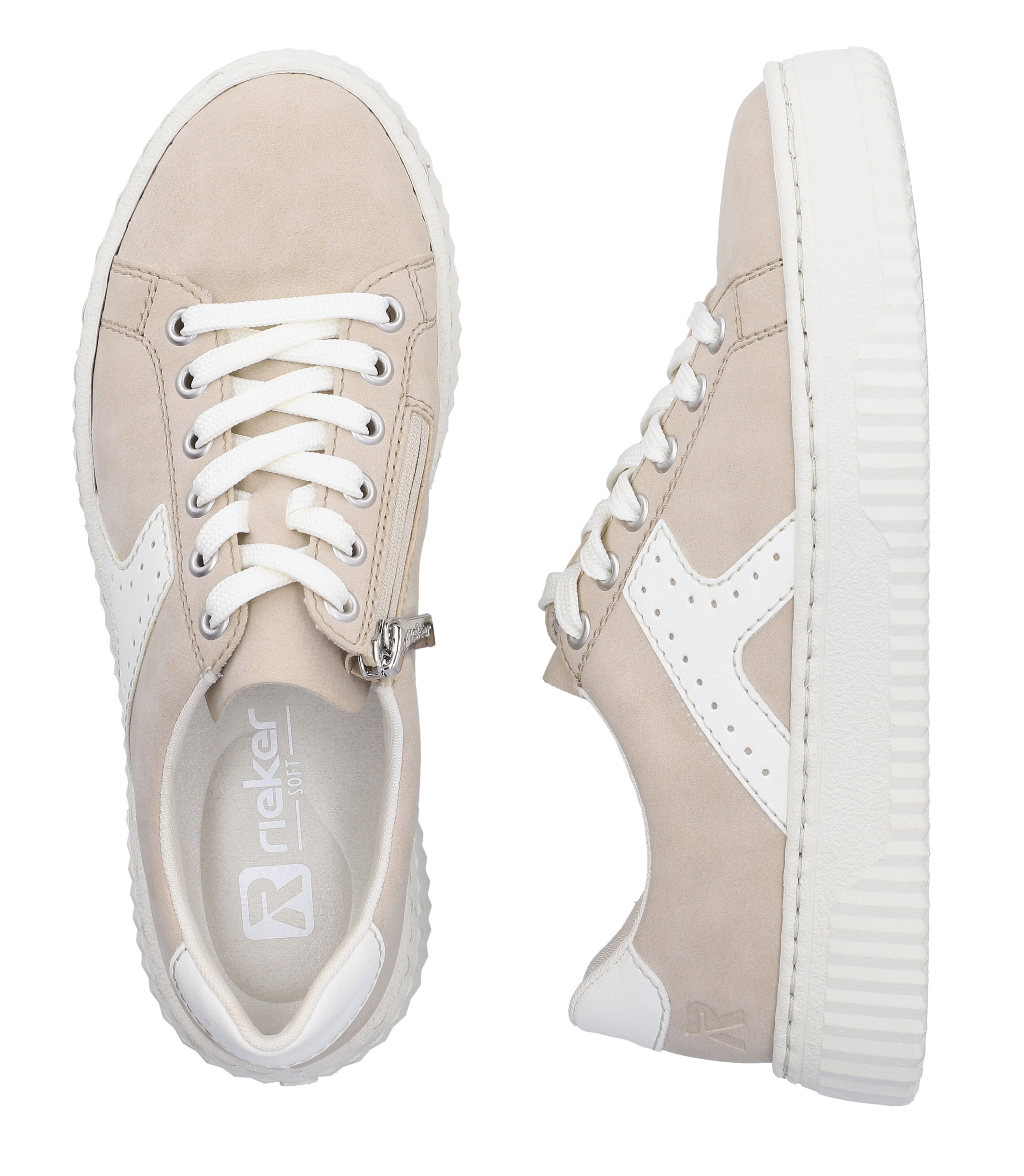Rieker Baskets à plateforme  chaussure à lacets, chaussure basse, sneaker décontracté avec semelle plateforme mode