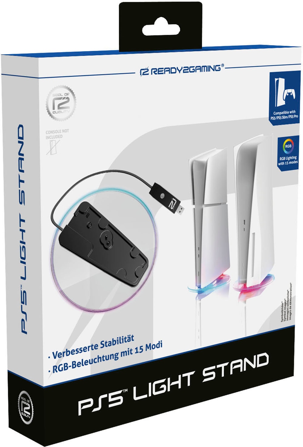 Ready2gaming Standfuss »Transparenter Standfuss für die PlayStation 5 mit RGB Beleuchtung«