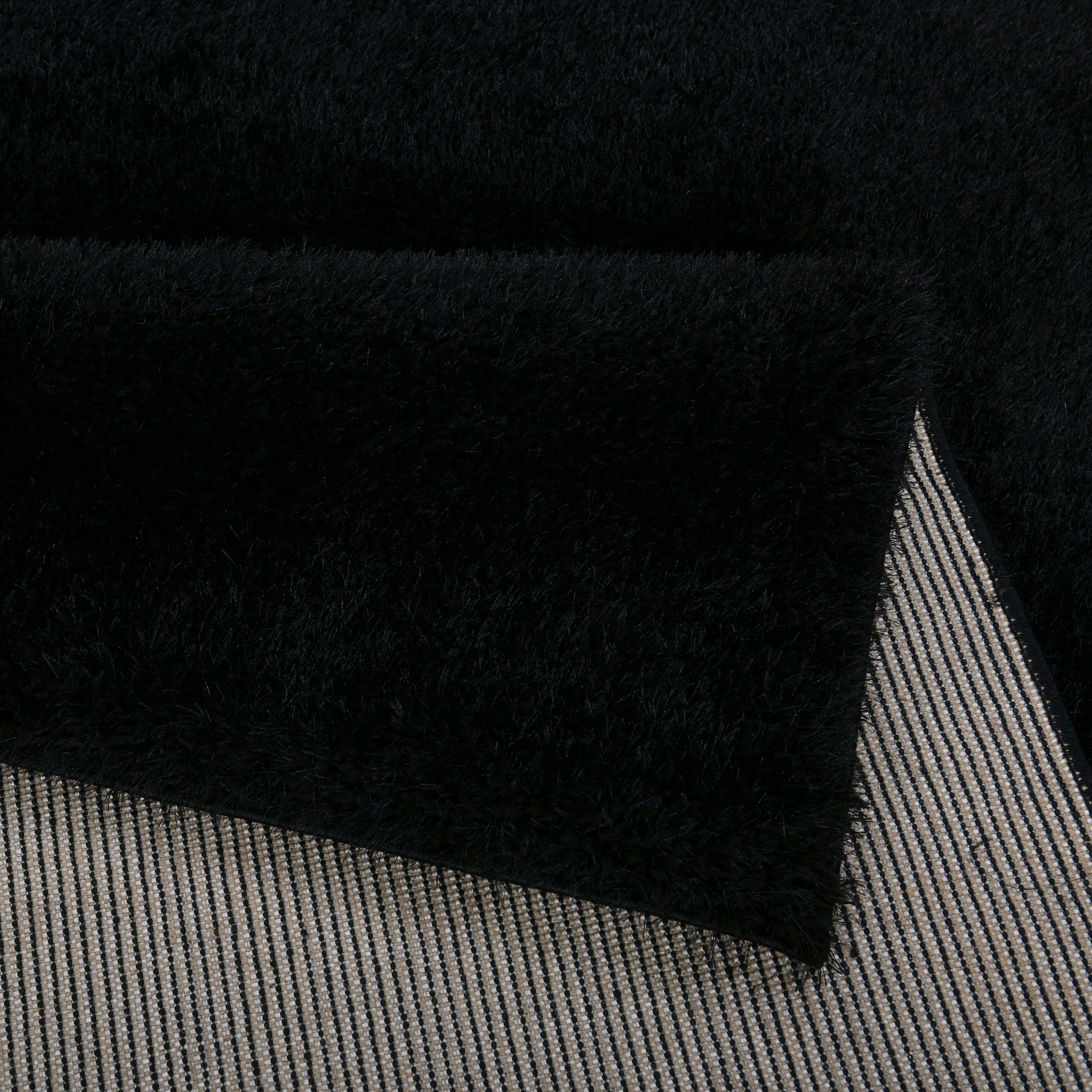 my home Hochflor-Teppich »Amina«, rechteckig, Shaggy in Uni-Farben, einfarbig, leicht glänzend, besonders weich