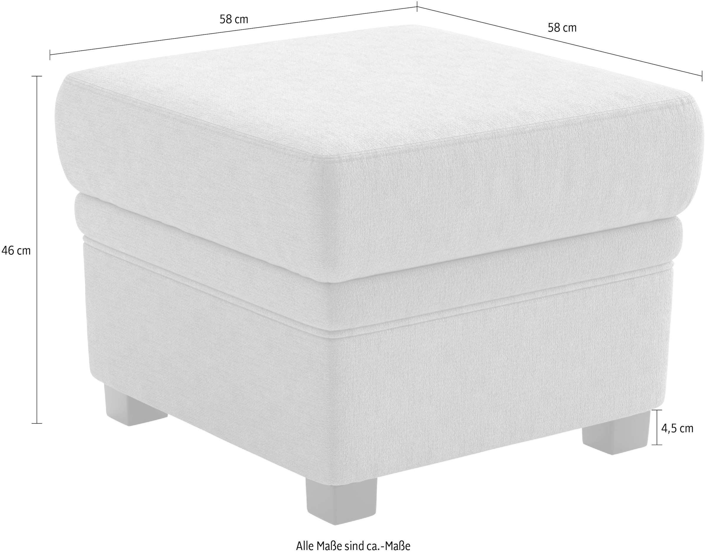 sit&more Tabouret rembourré »Savona, B: 58 cm« 1 cuis tlg. à combiner individuellement