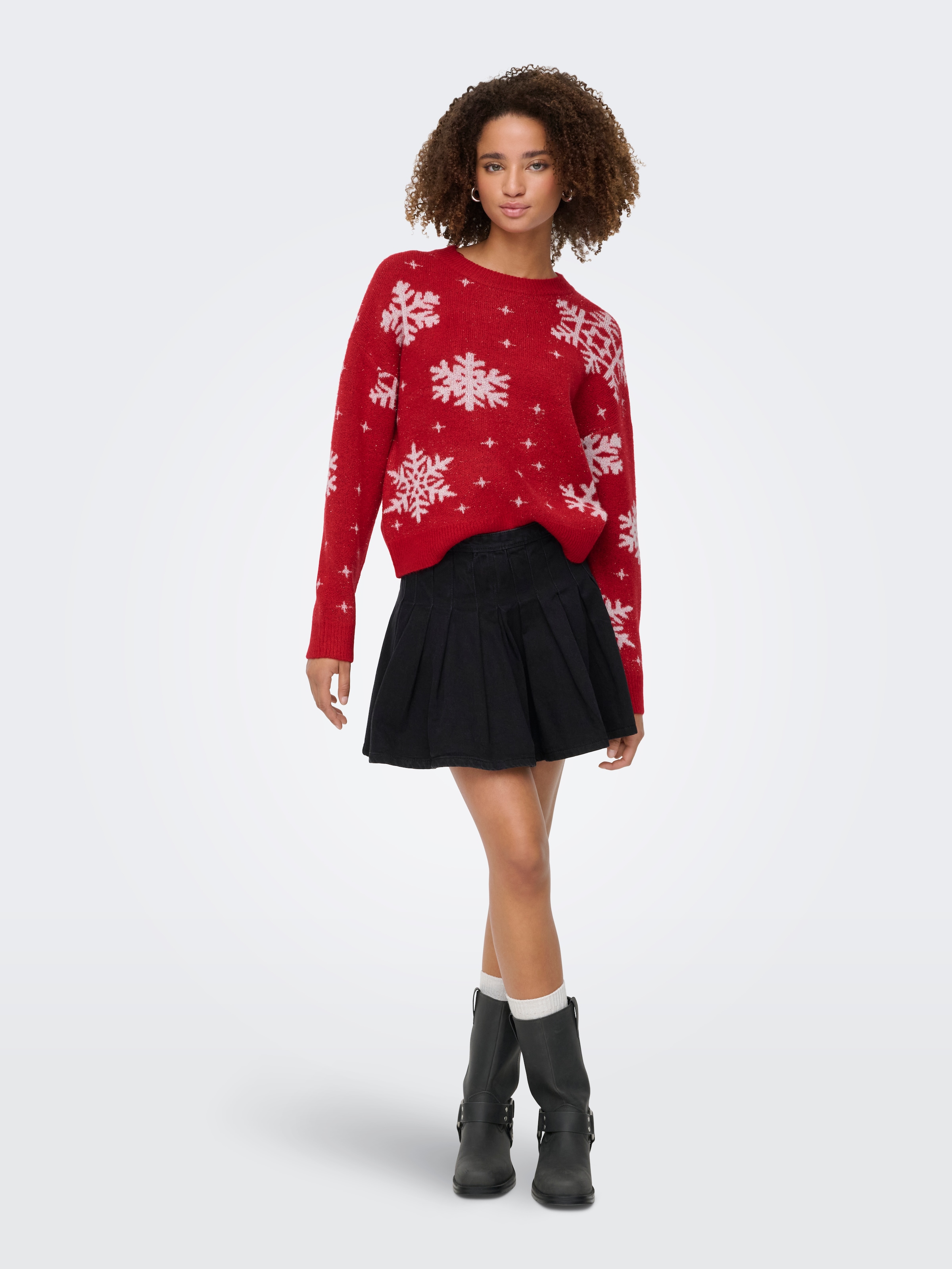 ONLY Pull de Noël »ONLXMAS ROLFA LS ONECK SNOWFLAKES KNT«