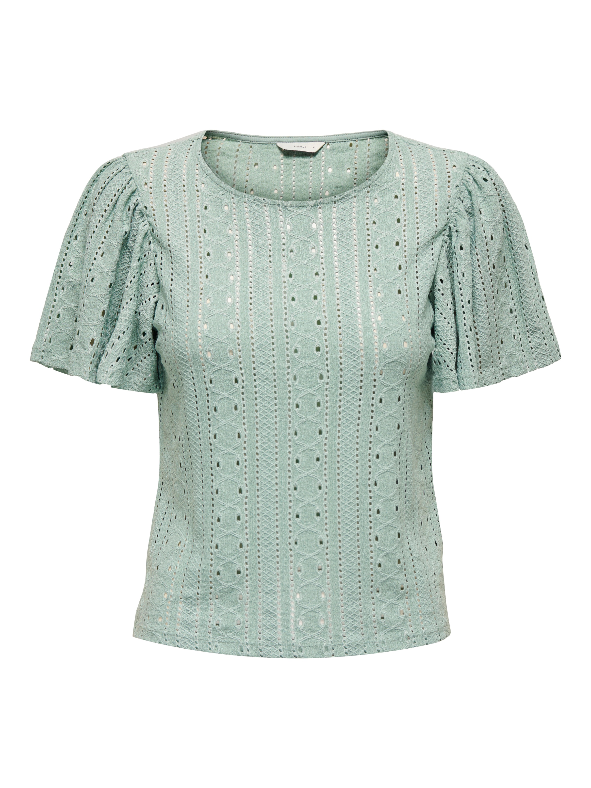 ONLY Kurzarmshirt »ONLRIVERSIDE – Shirt mit voluminösem Armschnitt für Alltag«, regular fit, modisch, Jersey, Materialmix, Rundhals