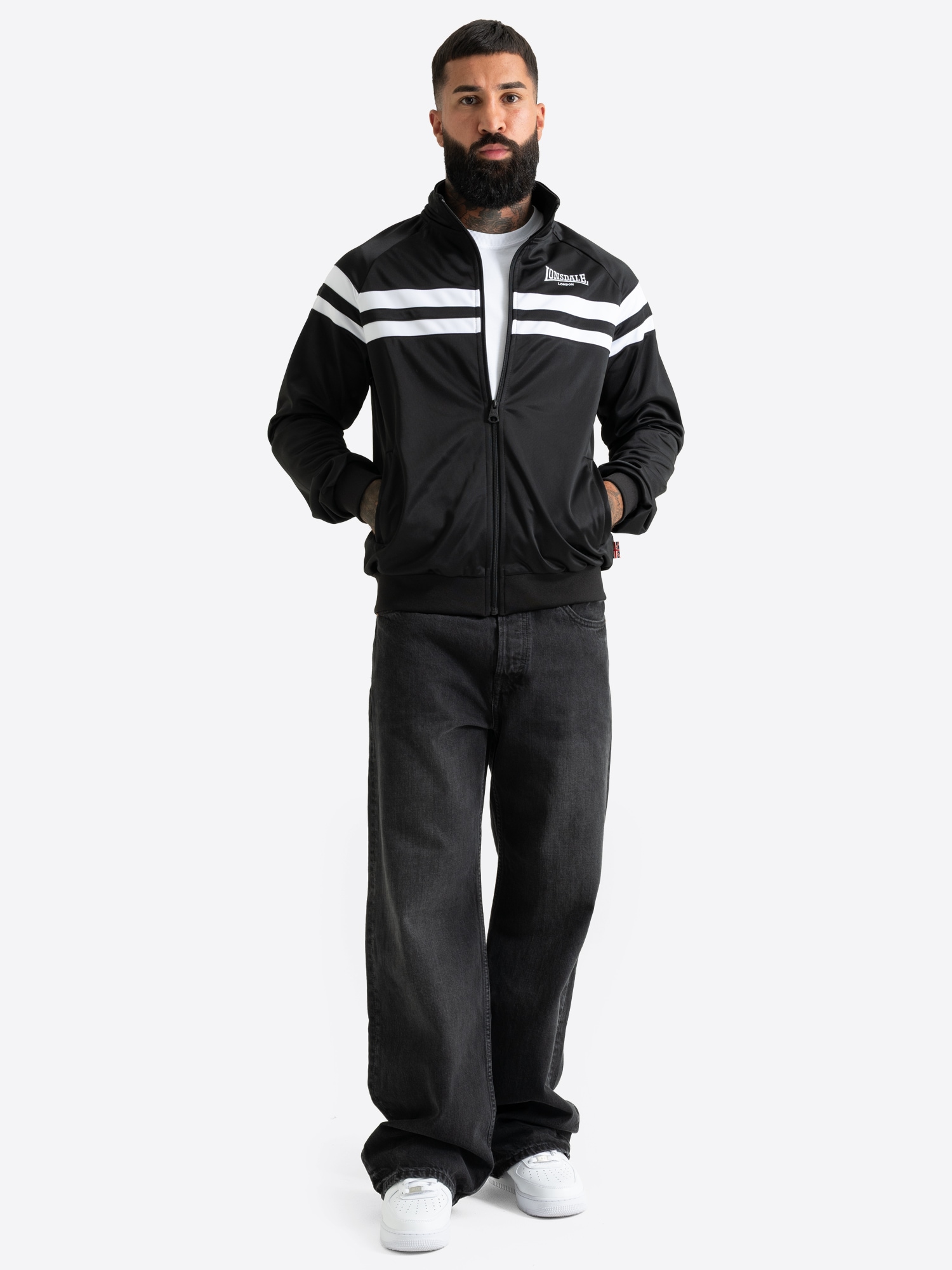 Lonsdale Veste d'entraînement »HAGGERSTON« Trainingsjacke mit sportlichem Stil, aus Polyester, normale Passform