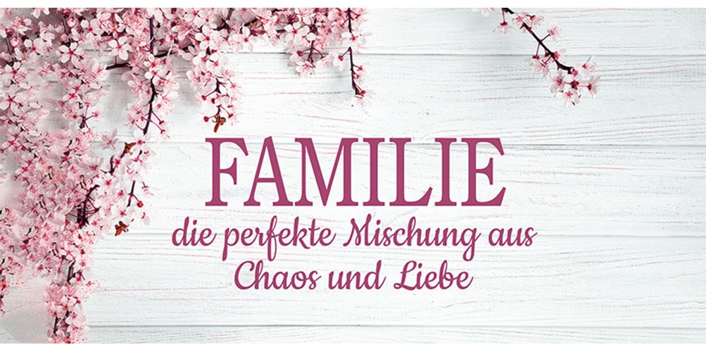 Image of Bönninghoff Leinwandbild "Wandbild SPRUCH FAMILIE 33x70 cm – Leinwandbild Keilrahmen Deko modern" Blumen Gruppen & Familien Sprüche Sprüche & Texte 1 Stk. tlg. auf Keilrahmen gespannt