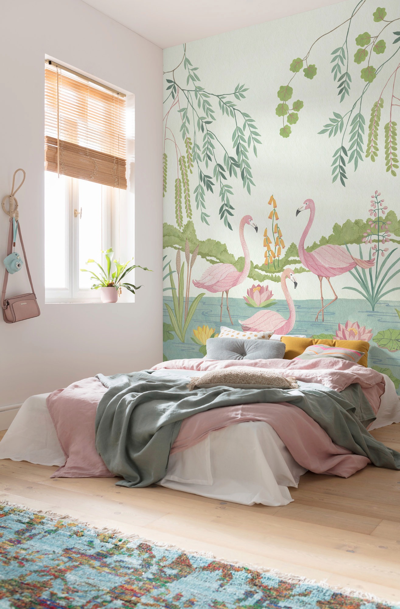 Komar Vliestapete »Digitaldruck Vlies - Flamingo Vibes - Grösse 200 x 280 cm«, bedruckt, Kinderzimmer