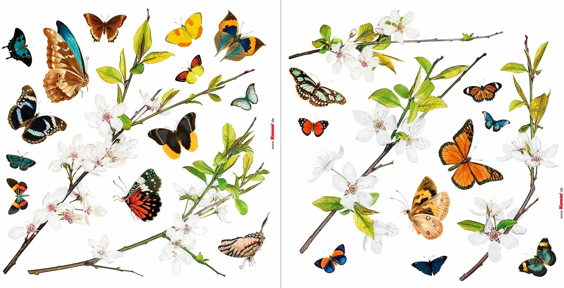 Image of Komar Fensterbild »Schmetterlinge«, (Set, 27 St.), 31 x 31 cm, selbsthaftend bei Ackermann Versand Schweiz