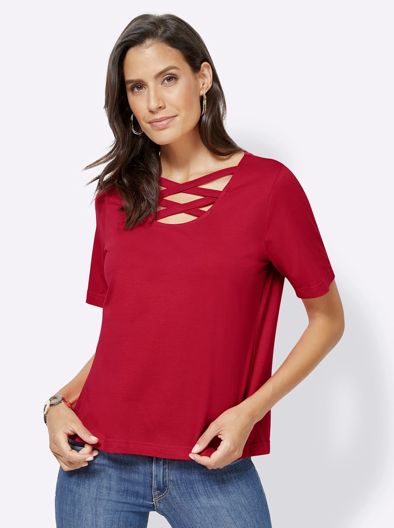 creation L Kurzarmshirt »Shirt«, (1 tlg.)