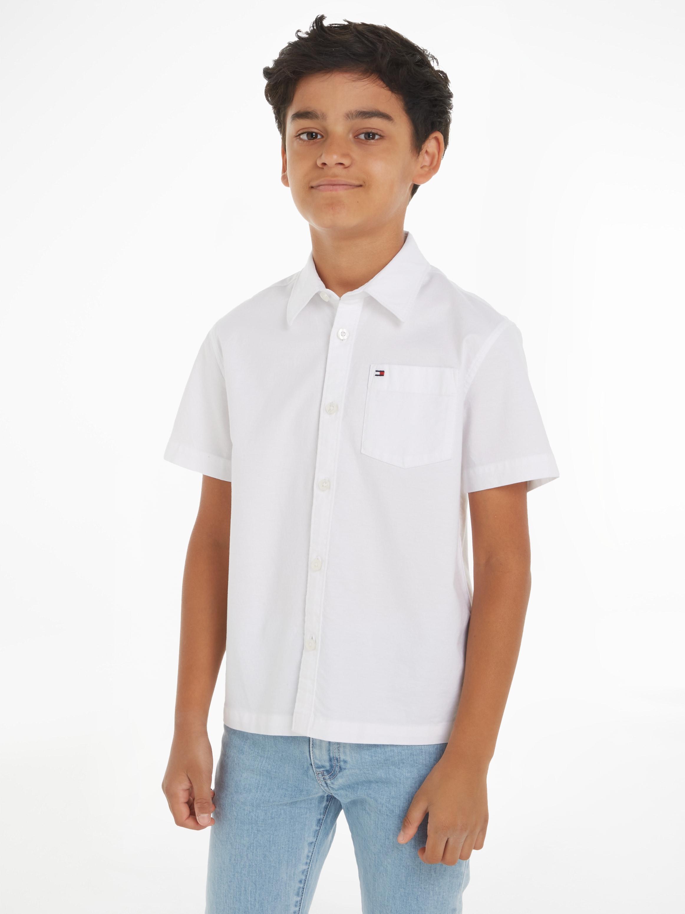 Kurzarmhemd »SOLID OXFORD SHIRT S/S«, Kinder bis 16 Jahre