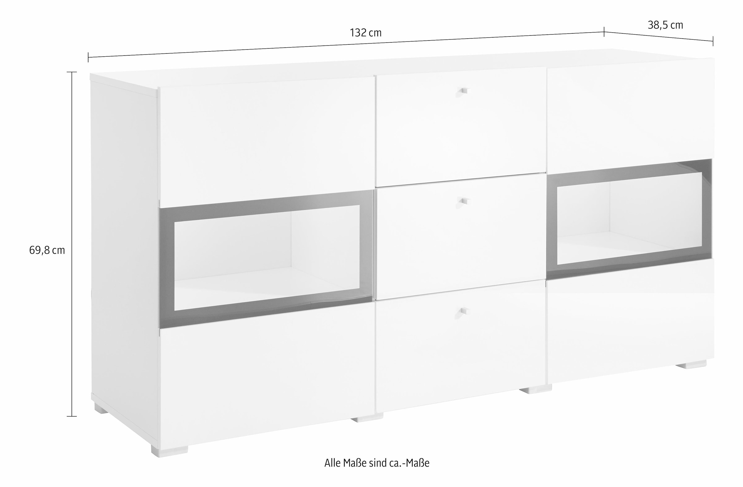 INOSIGN Sideboard »Baros«, Breite 132 cm