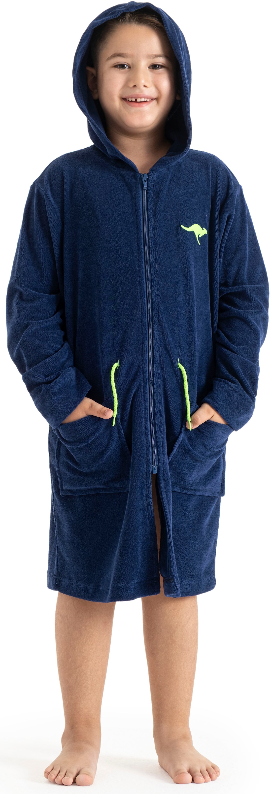 KangaROOS Peignoir de bain pour enfants »Kira, Ideal für Zuhause, Schwimmbad oder im Urlaub« 1 cuis tlg., modernen, sportliches Design, leuchtenden Akzenten
