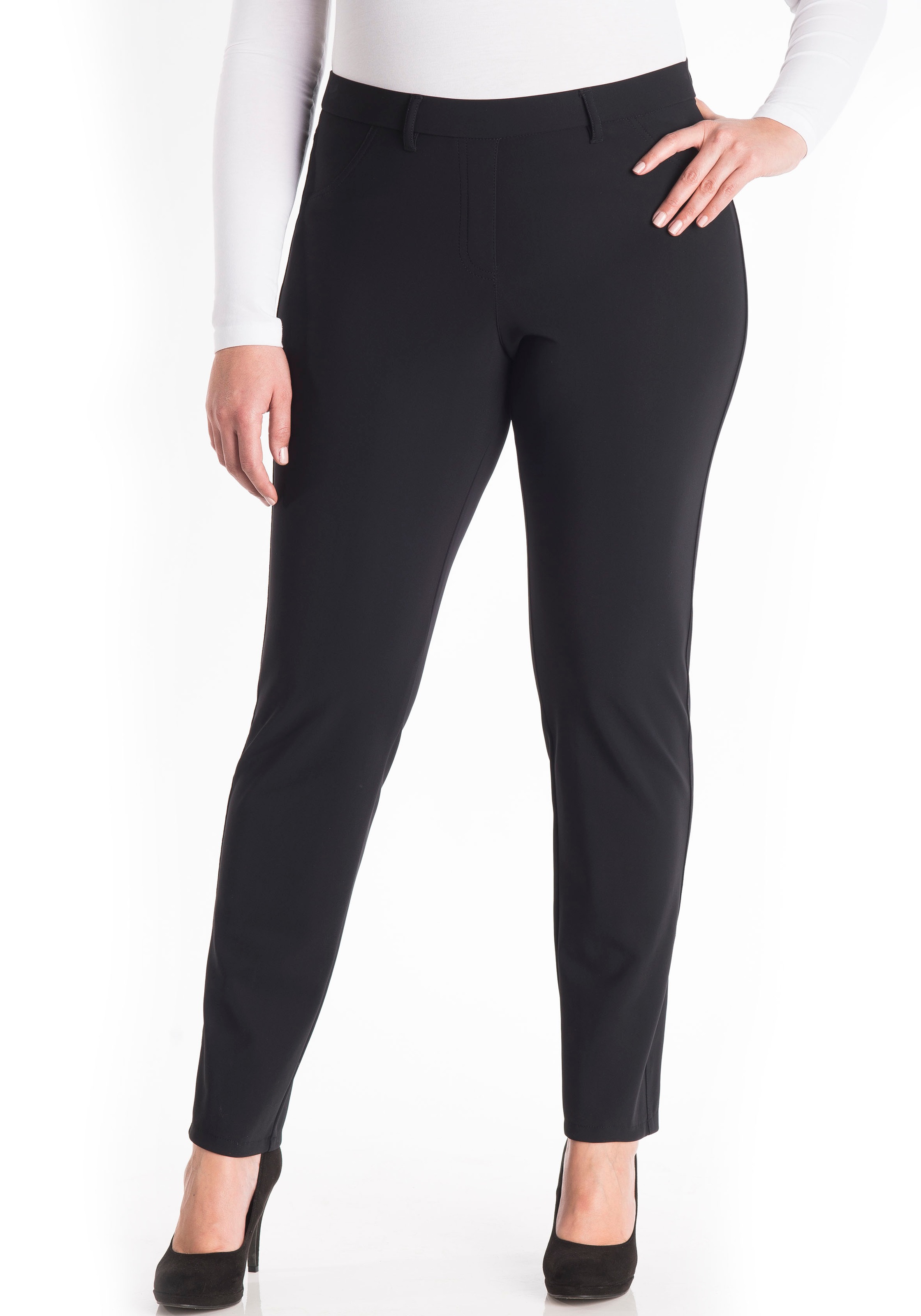 Image of KjBRAND Jeggings "Jenny" Im edlen Techno Jersey, Bi-Stretch, reduzierte Faltenbildung