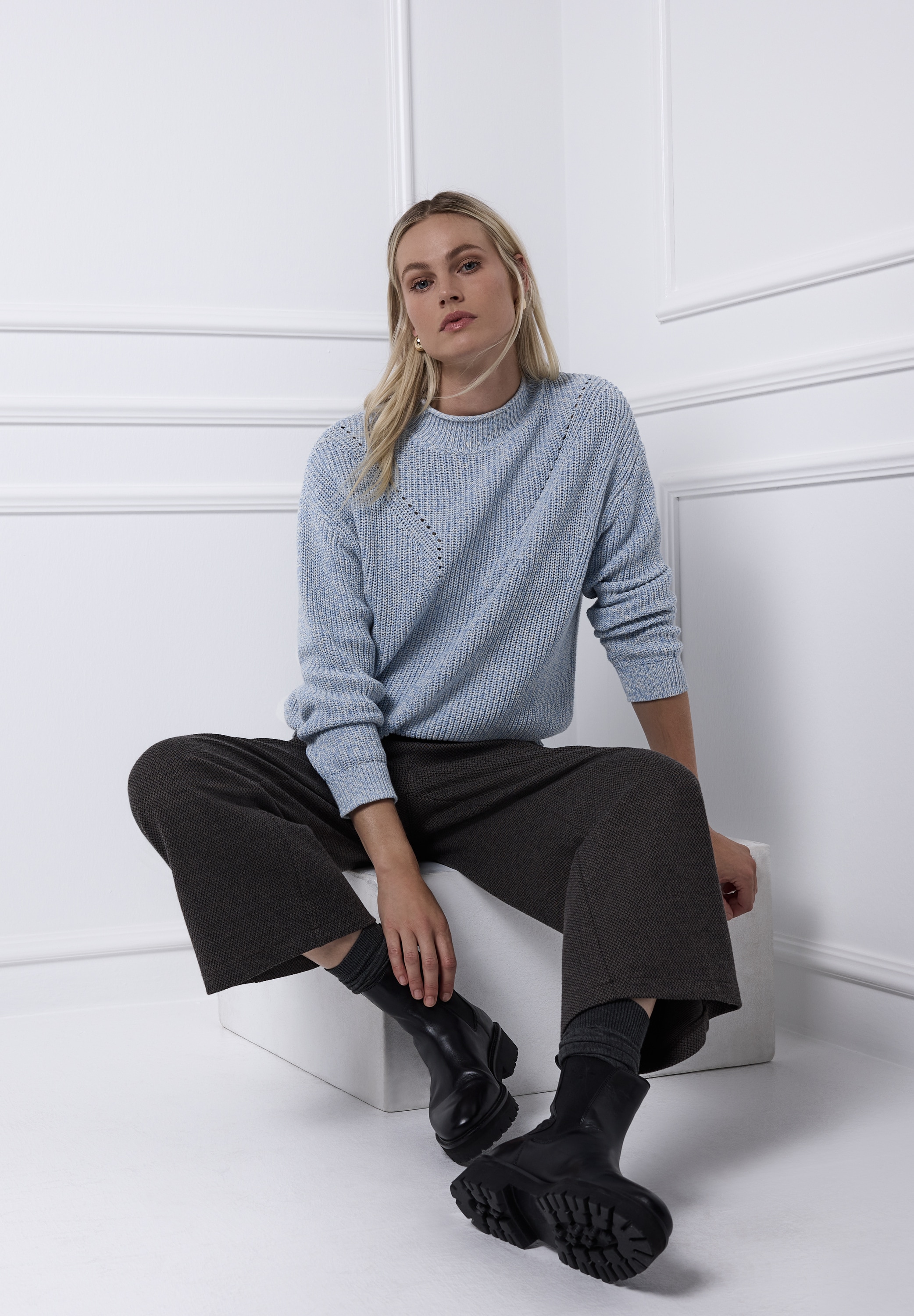 STREET ONE Pull en tricot Turtleneck- Kragen mit Rollkante