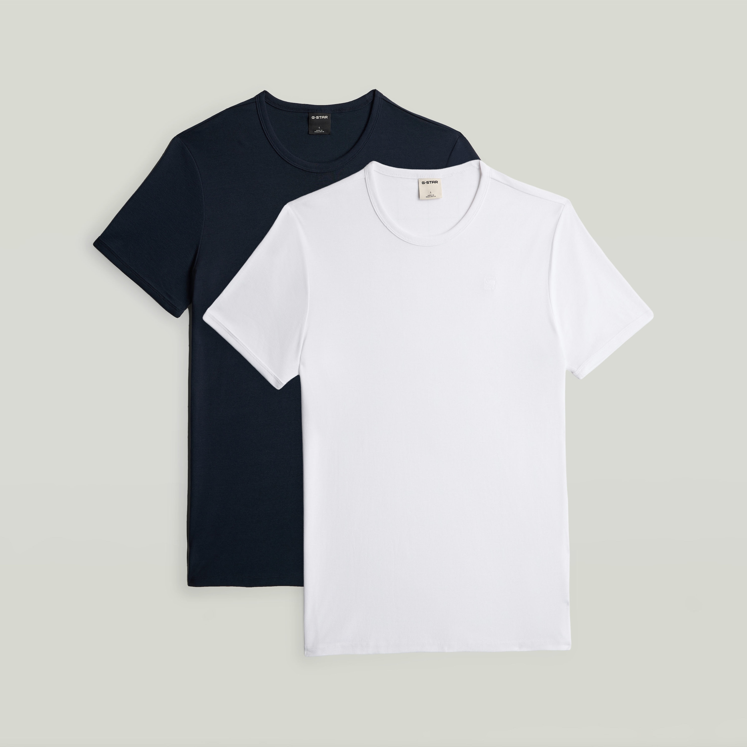 Image of G-STAR T-Shirt "Base r t 2-pack" Packung, 2 aus Baumwolle, Slim Fit
