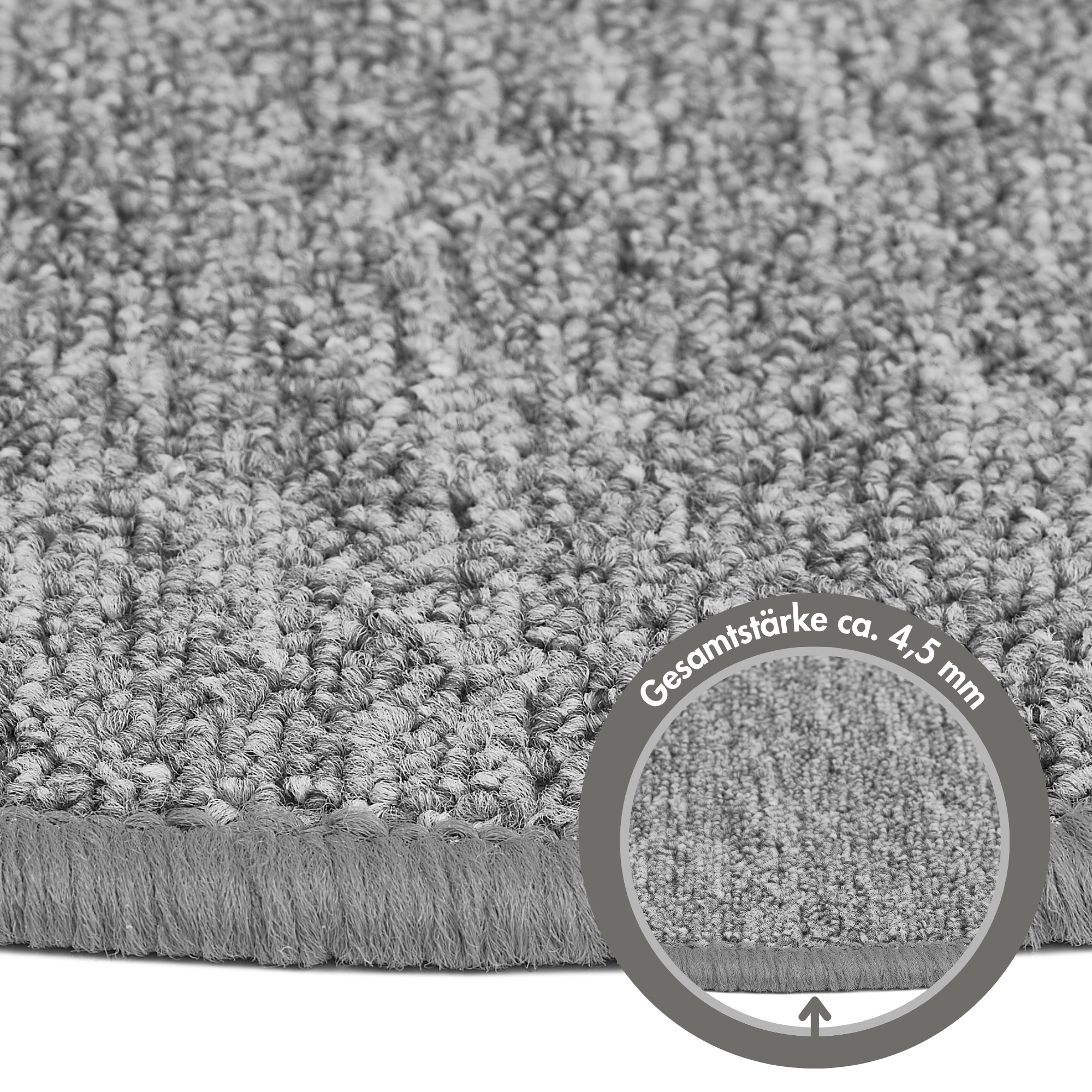 Andiamo Tapis de marche »Rambo, Made in Poland« Demi-rond 4 mm Höhe melierte Schlinge, selbstklebend, 15 Stück in einem Set