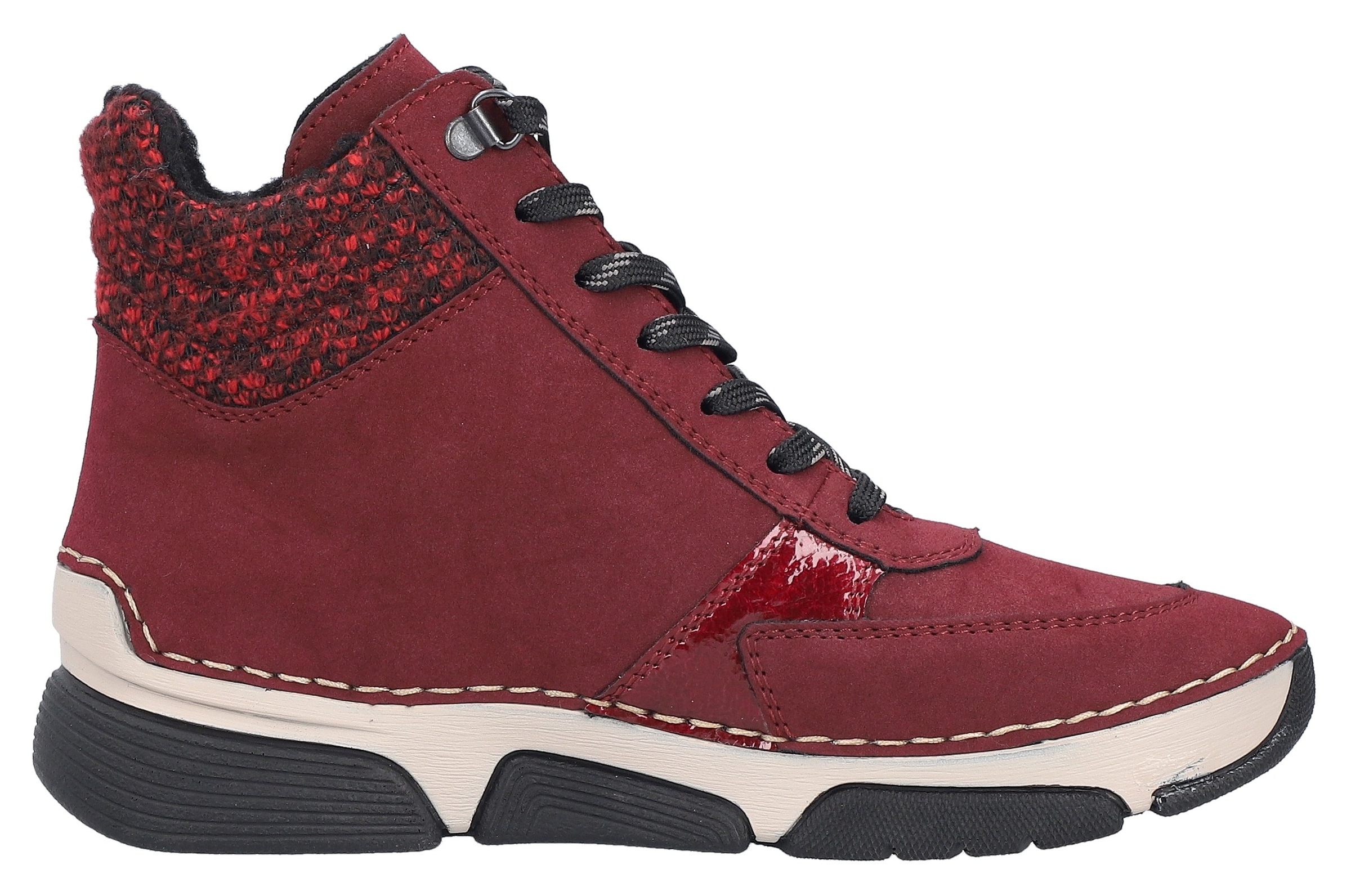 Rieker Winterboots  Schnürstiefelette, Schnürboots mit Textil-Besatz am Schaftrand