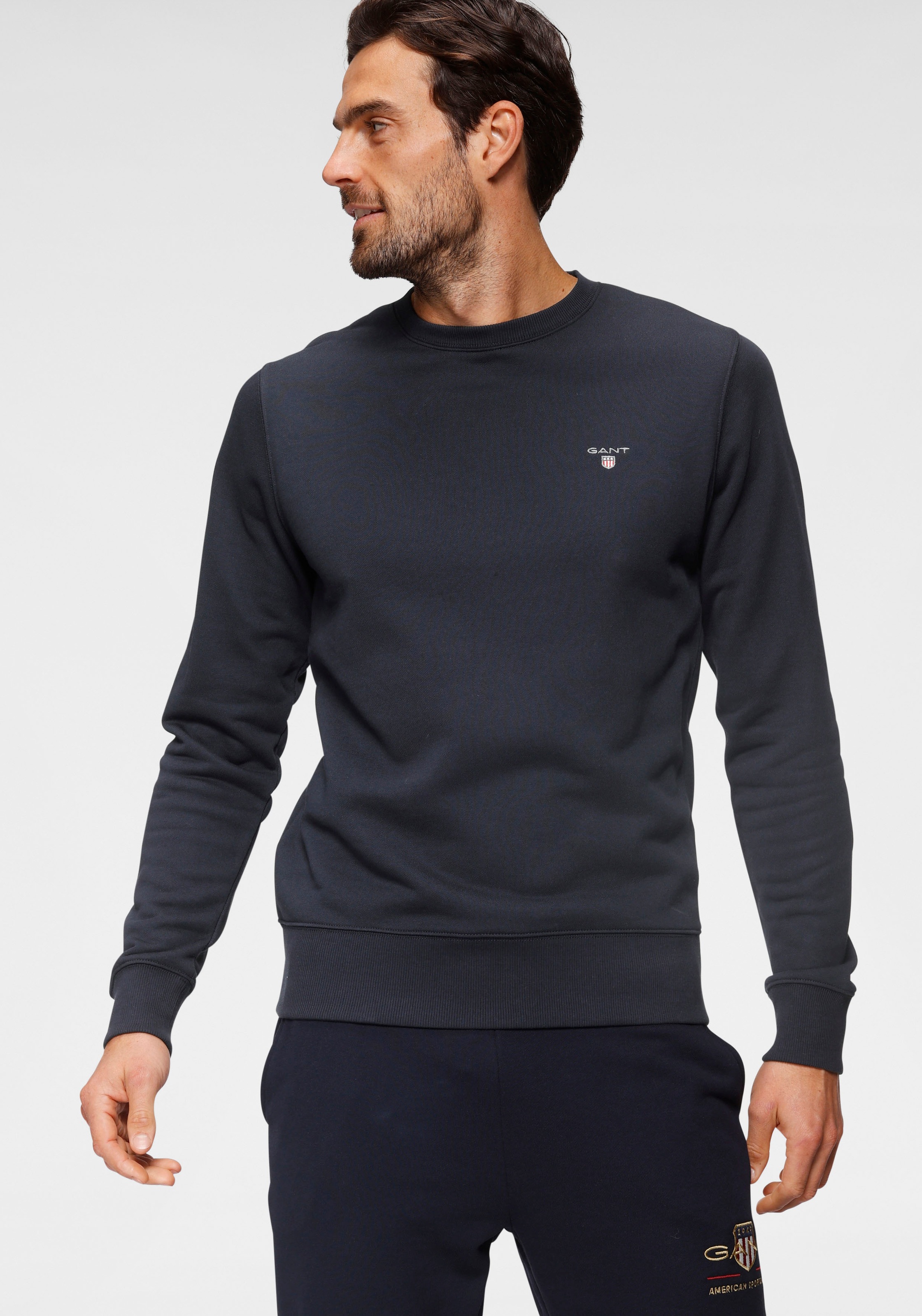 Image of Gant Sweatshirt »ORIGINAL C-NECK SWEAT«, mit Rippbündchen an Saum und Ärmel bei Ackermann Versand Schweiz