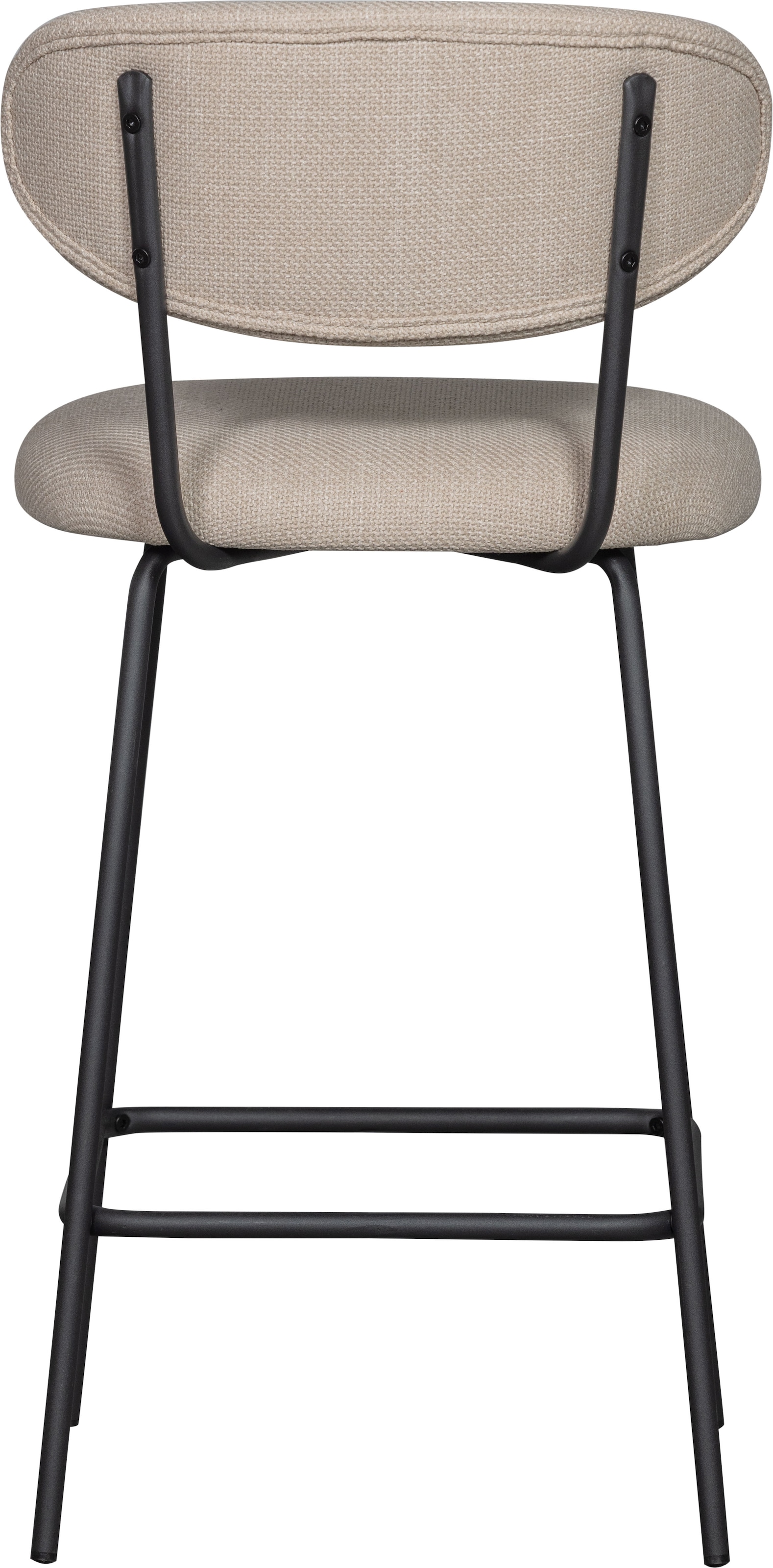 WOOOD Tabouret de bar »Kjeld mit Base-Gewebtem Bezug und Metallgestell B 46 x T 52 x H 93 cm« 2 cuis tlg. revêtement tissé avec effet mélangé 3D, capacité de charge 120 kg, facile d’entretien