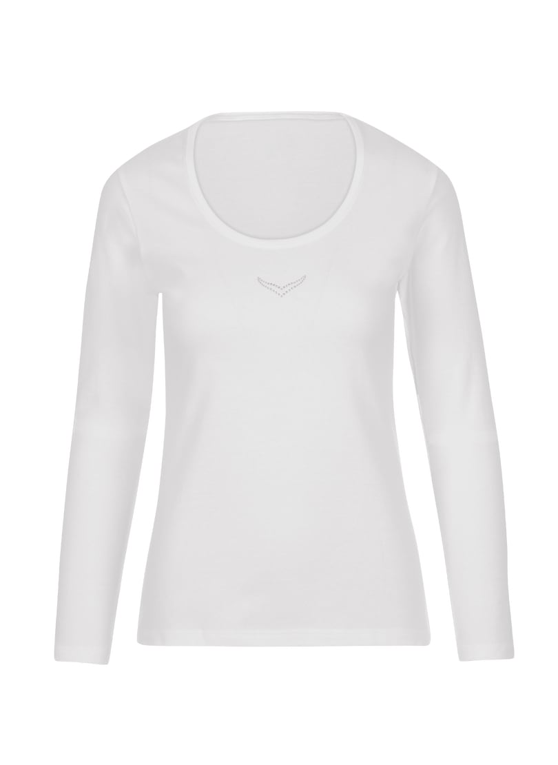 Trigema Longsleeve »TRIGEMA Langarmshirt mit Kristallsteinen« 1 Stk.