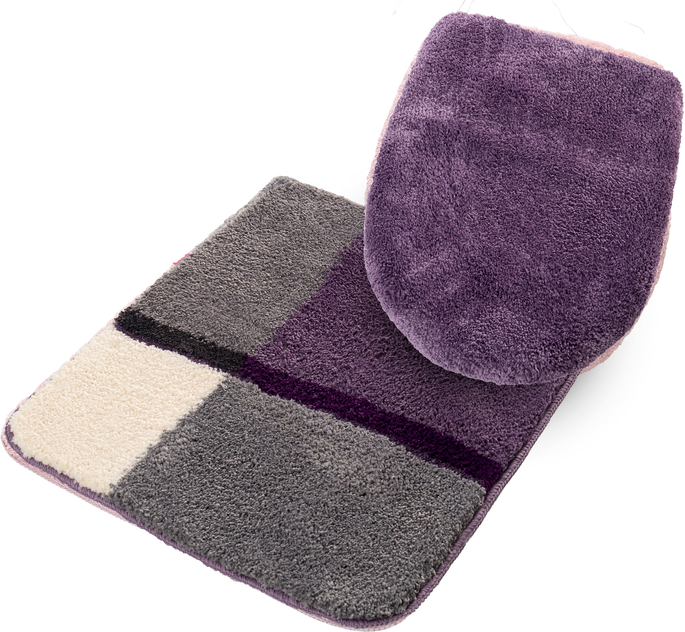 my home Badematte »Belio, Badvorleger, Badezimmer Teppich« Höhe 20 mm rutschhemmend beschichtet fussbodenheizungsgeeignet | schnell trocknend | strapazierfähig Badematte, Badteppich, Badematten auch als 2 tlg. Set erhältlich, bunt