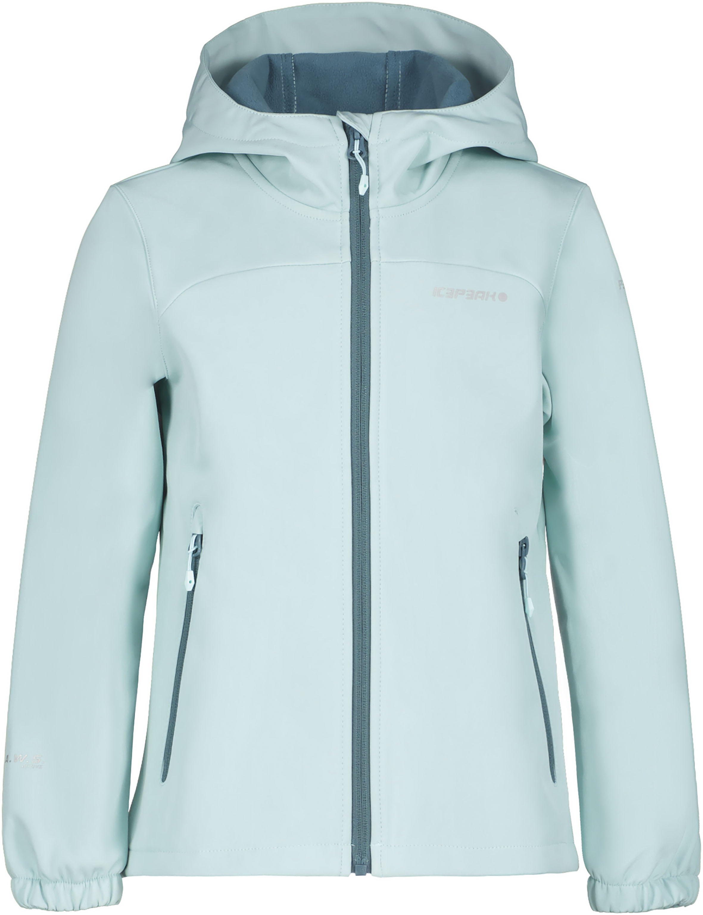 Softshelljacke »SOFTSHELLJACKE KLEVE - für Kinder«, mit Kapuze, mit modischen...