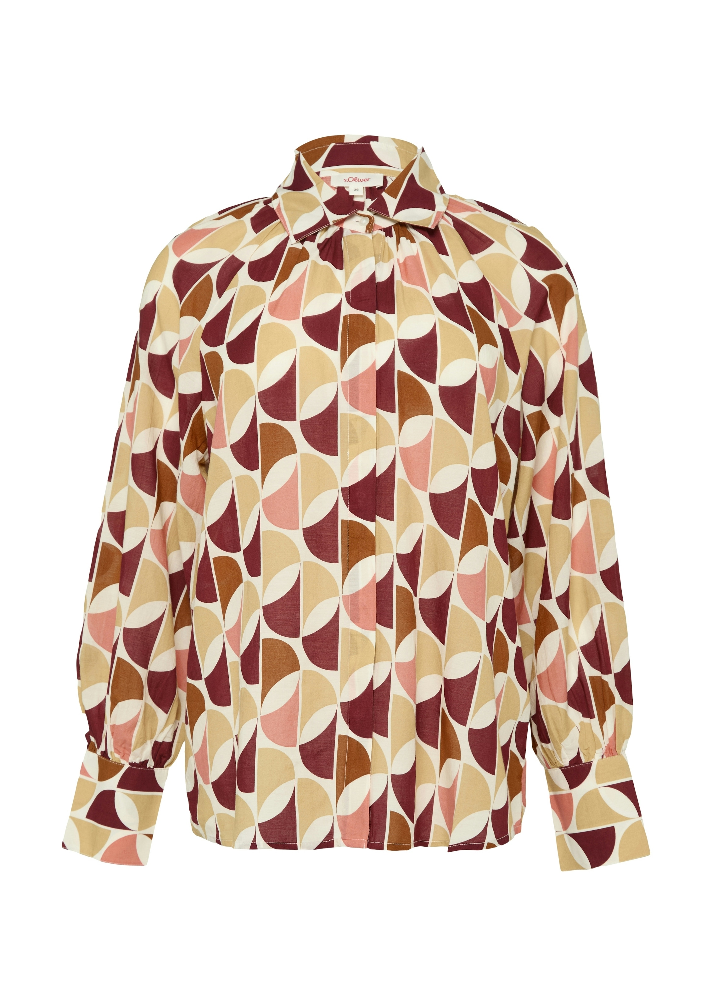s.Oliver Blouse à manches longues avec motif intégral