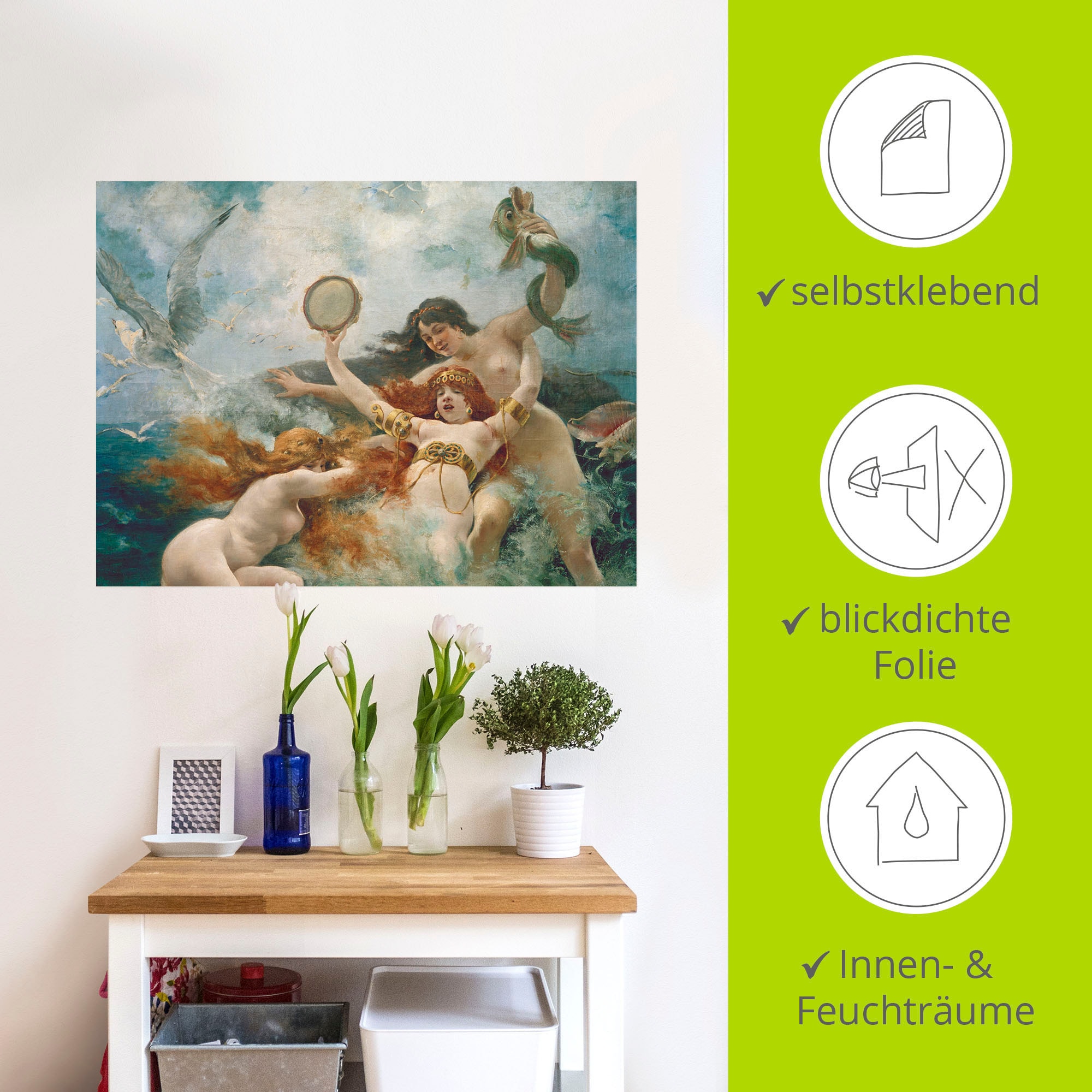 Artland Wandbild »Die Sirenen amüsieren sich«, Erotische Bilder, (1 St.), als Alubild, Leinwandbild, Wandaufkleber oder Poster in versch. Grössen