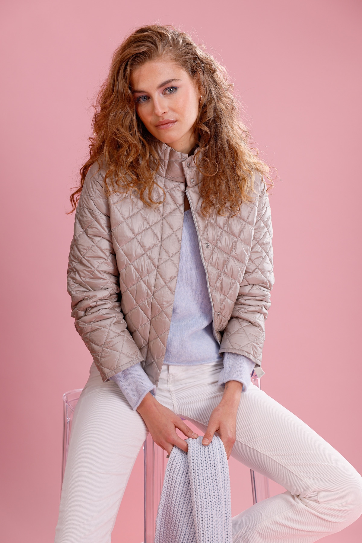 Monari Veste matelassée ohne Kapuze Regular fit mit Stehkragen