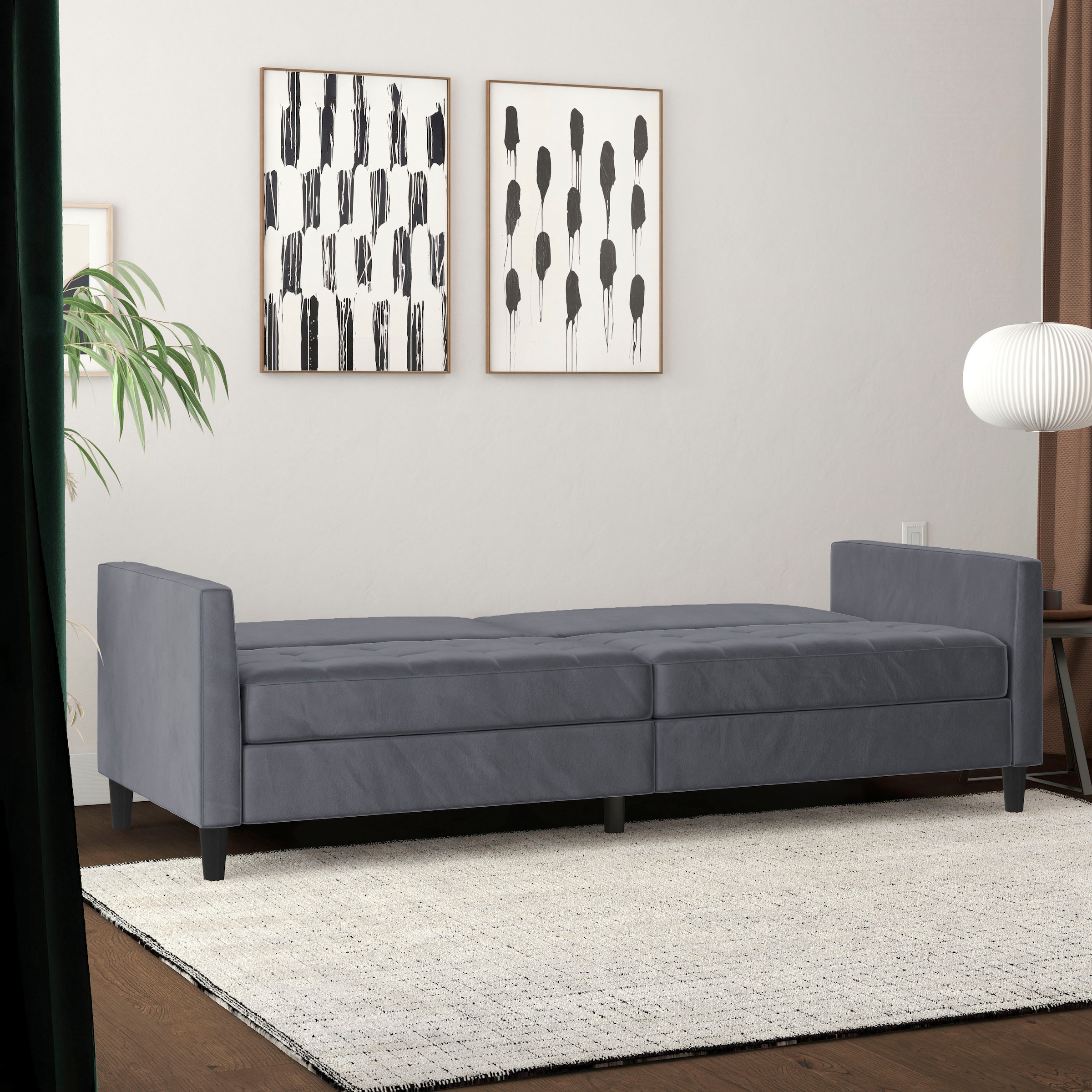 Dorel Home 3-Sitzer »Presley« Sofa mit Bett-Funktion und verstellbarer Rückenlehne