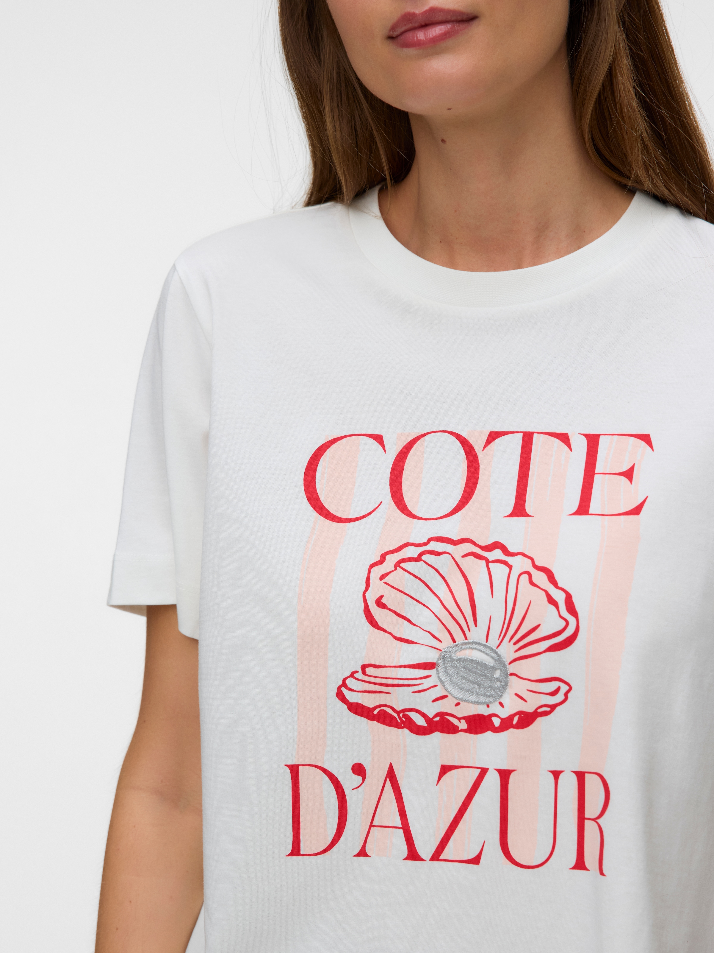 Vero Moda T-shirt »VMGINA METTE SS TOP BOX JRS« Coton