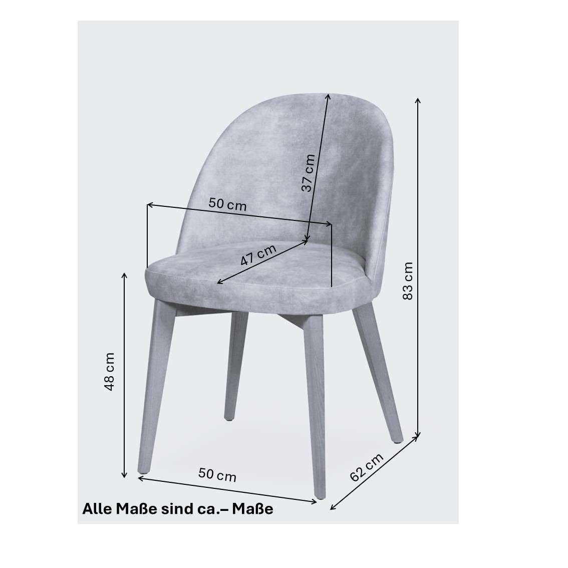 Home affaire Chaise à 4 pieds »NUVOLA Stuhl,Armstuhl,Made in Italy,Massivholz,Samt,24 Farbvarianten« () 1 cuisChaise de salle à manger, velours déperlant avec effet nuage