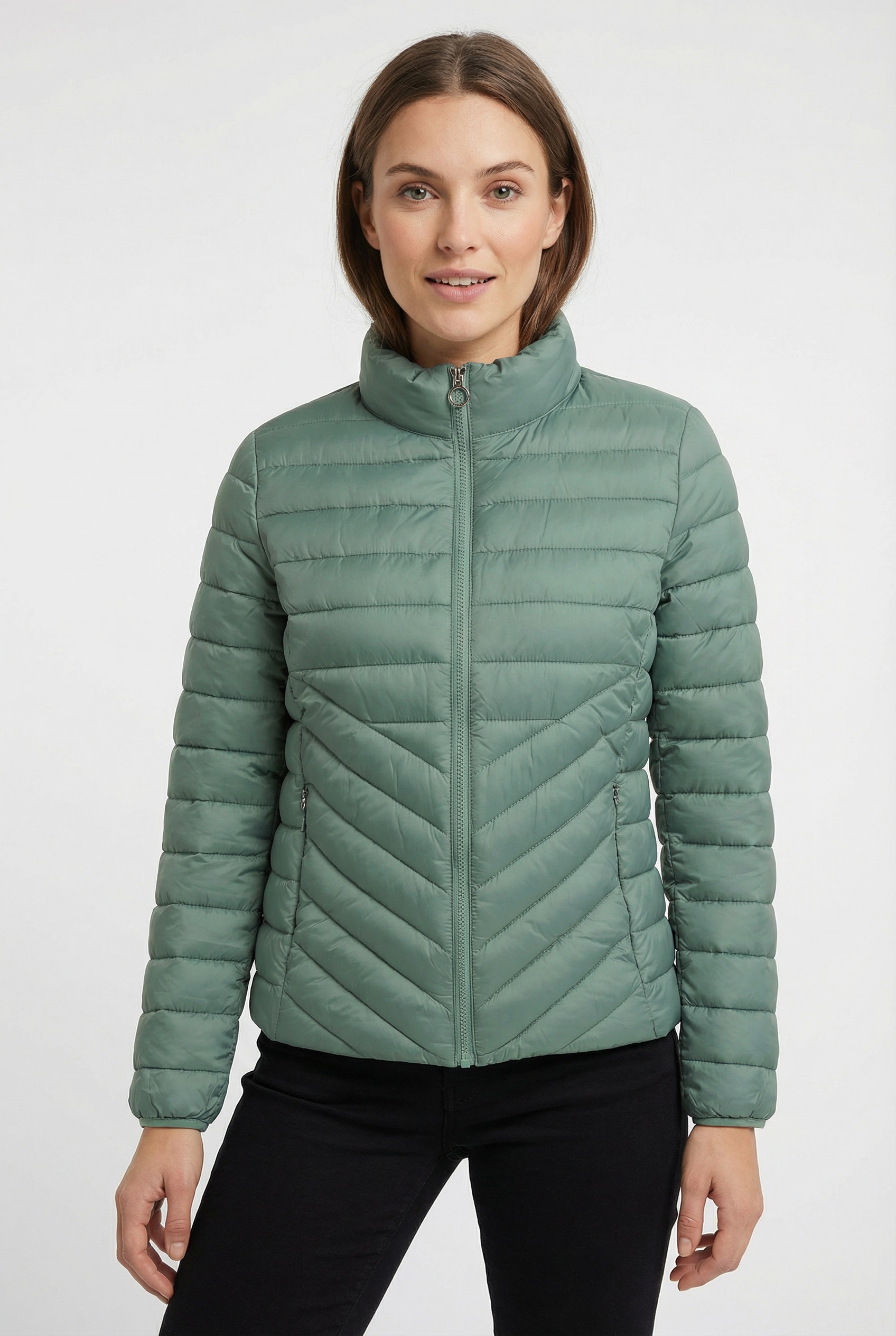 s.Oliver Steppjacke ohne Kapuze mit Reissverschluss und Stehkragen