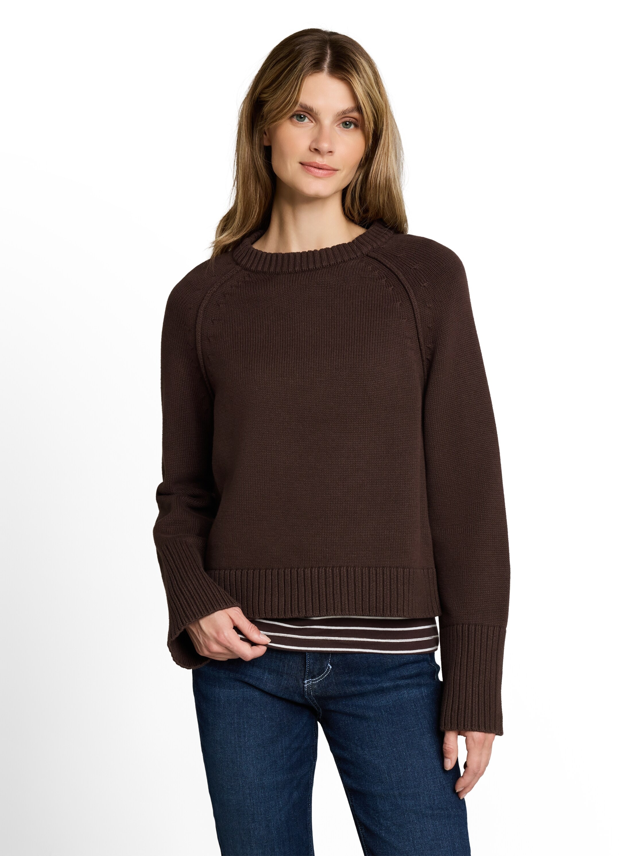 Image of TOM TAILOR Strickpullover "Loose" mit Rundhals / Baumwolle / Loose Fit