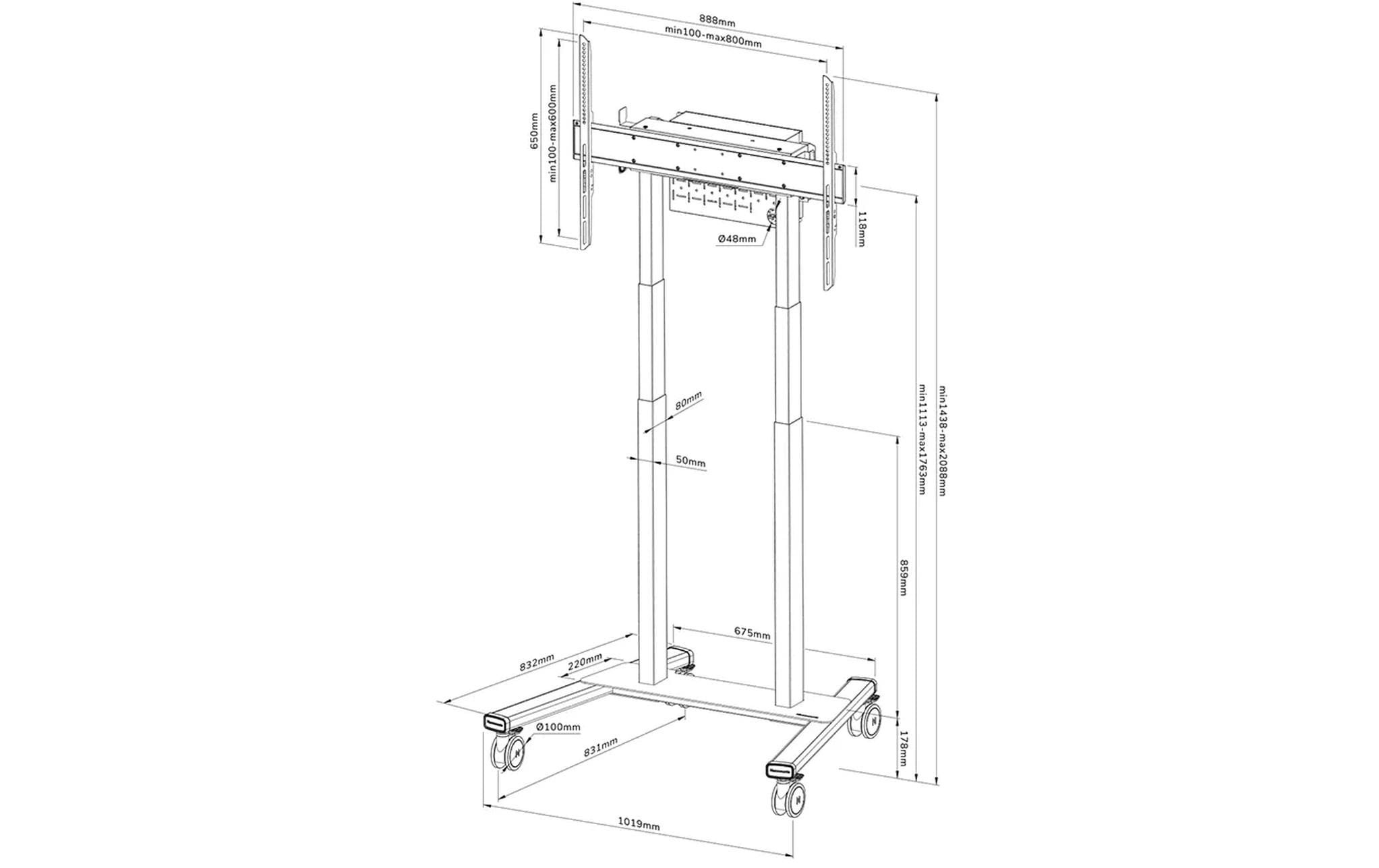 TV-Ständer »Neomounts by NewStar FL55-875BL1 Schwarz«