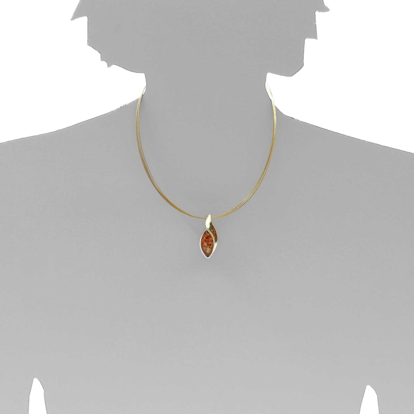 OSTSEE-SCHMUCK Pendentif chaîne »Ostsee-Schmuck Anhänger Gleiter-Ranva Anhänger Gleiter-Ranva« 1 cuis tlg.