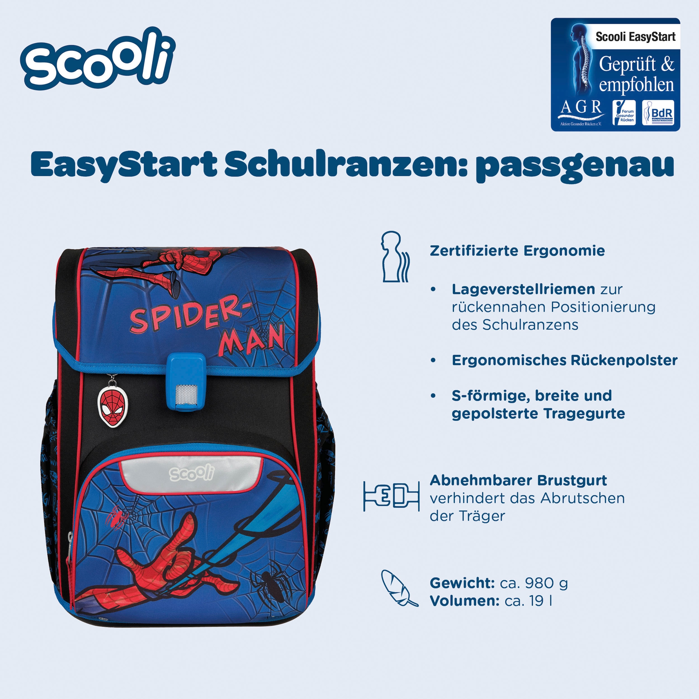 Scooli Schulranzen »Easy Start« Reflektoren