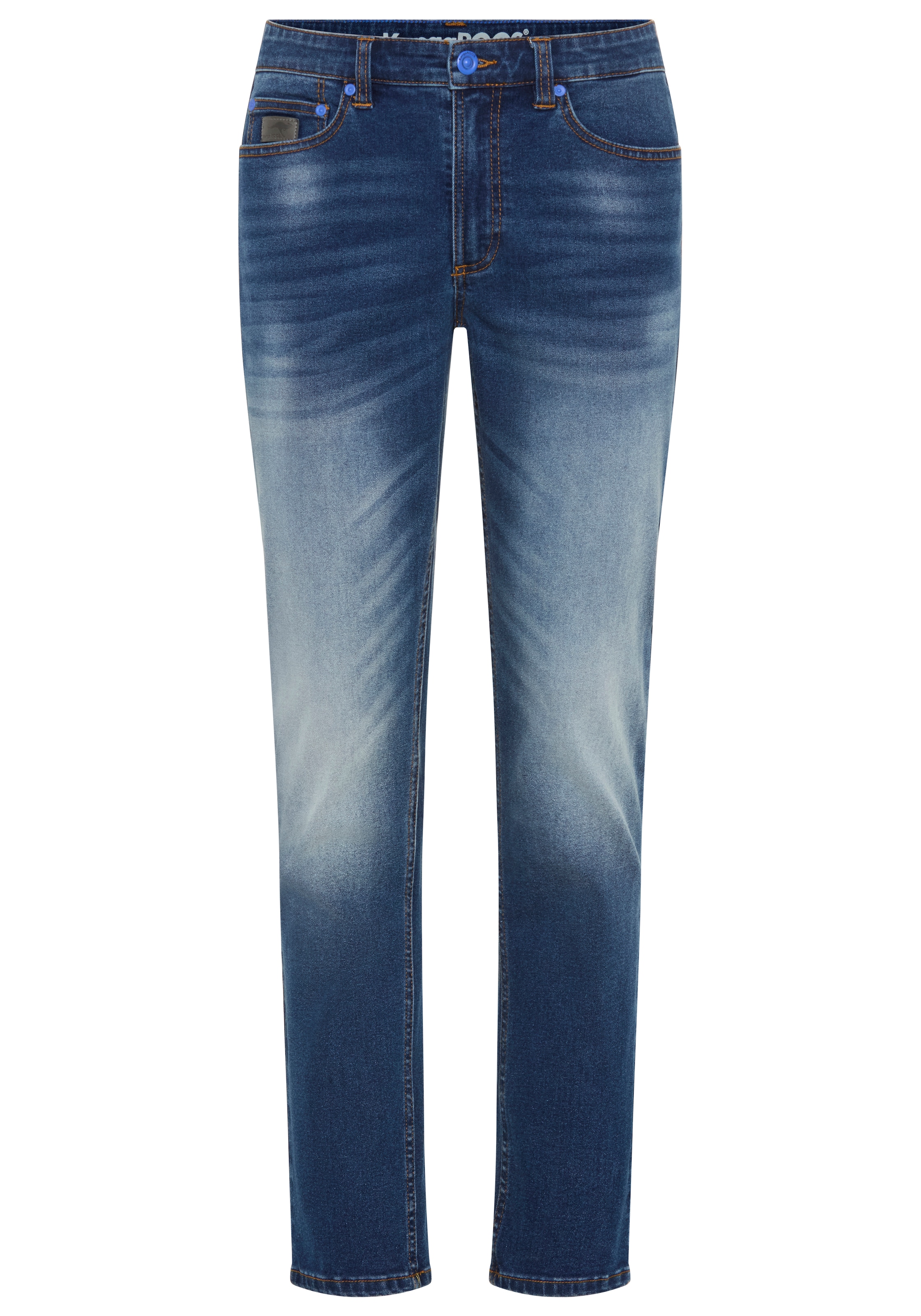 KangaROOS Jogg pants Straight-Fit, normale Leibhöhe, mit Knopf-Applikation