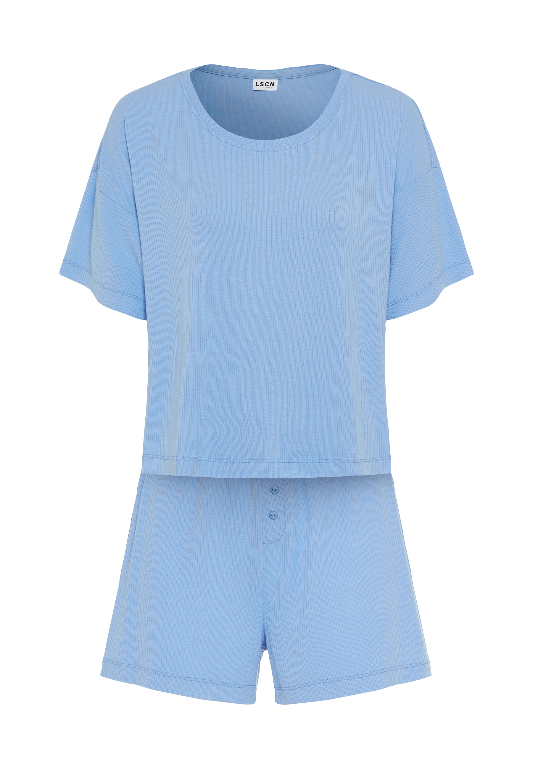 LSCN by LASCANA Shorty 2 tlg. mit Zierknopfleiste an der Hose