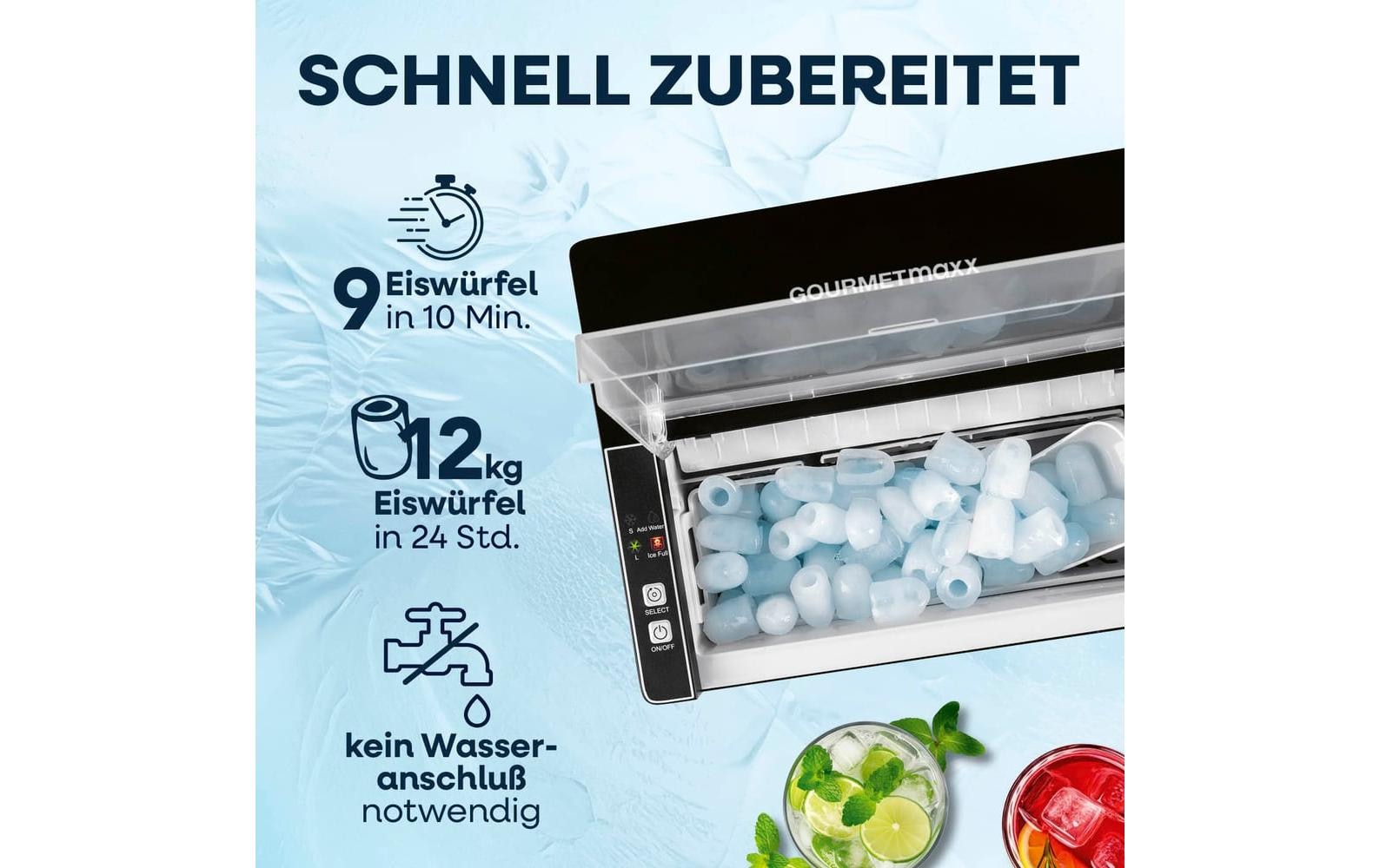 GOURMETmaxx Eiswürfelmaschine »12 kg/24h«