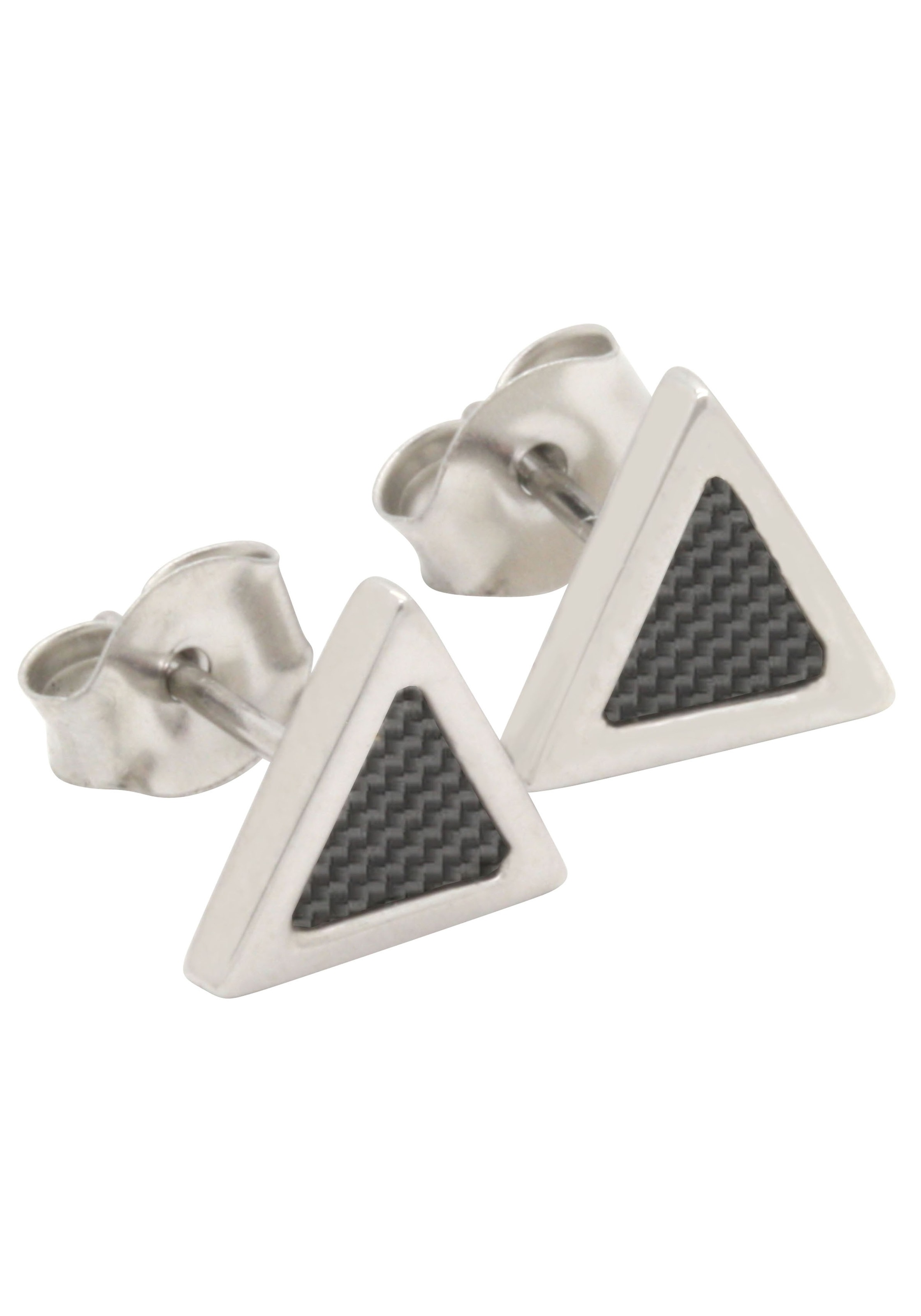 Image of Firetti Paar Ohrstecker »Dreieck, geometrisch, Glanzoptik, massiv«, mit Carbon, Made in Germany bei Ackermann Versand Schweiz