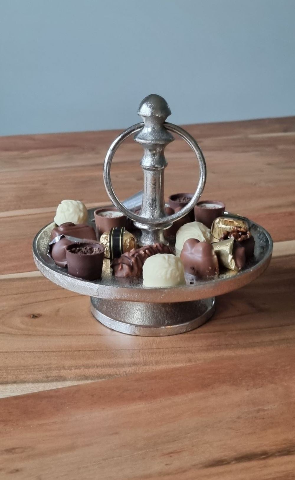 Ambiente Haus Plateau de service »Etagere 1 Stufe in Silberfarben«