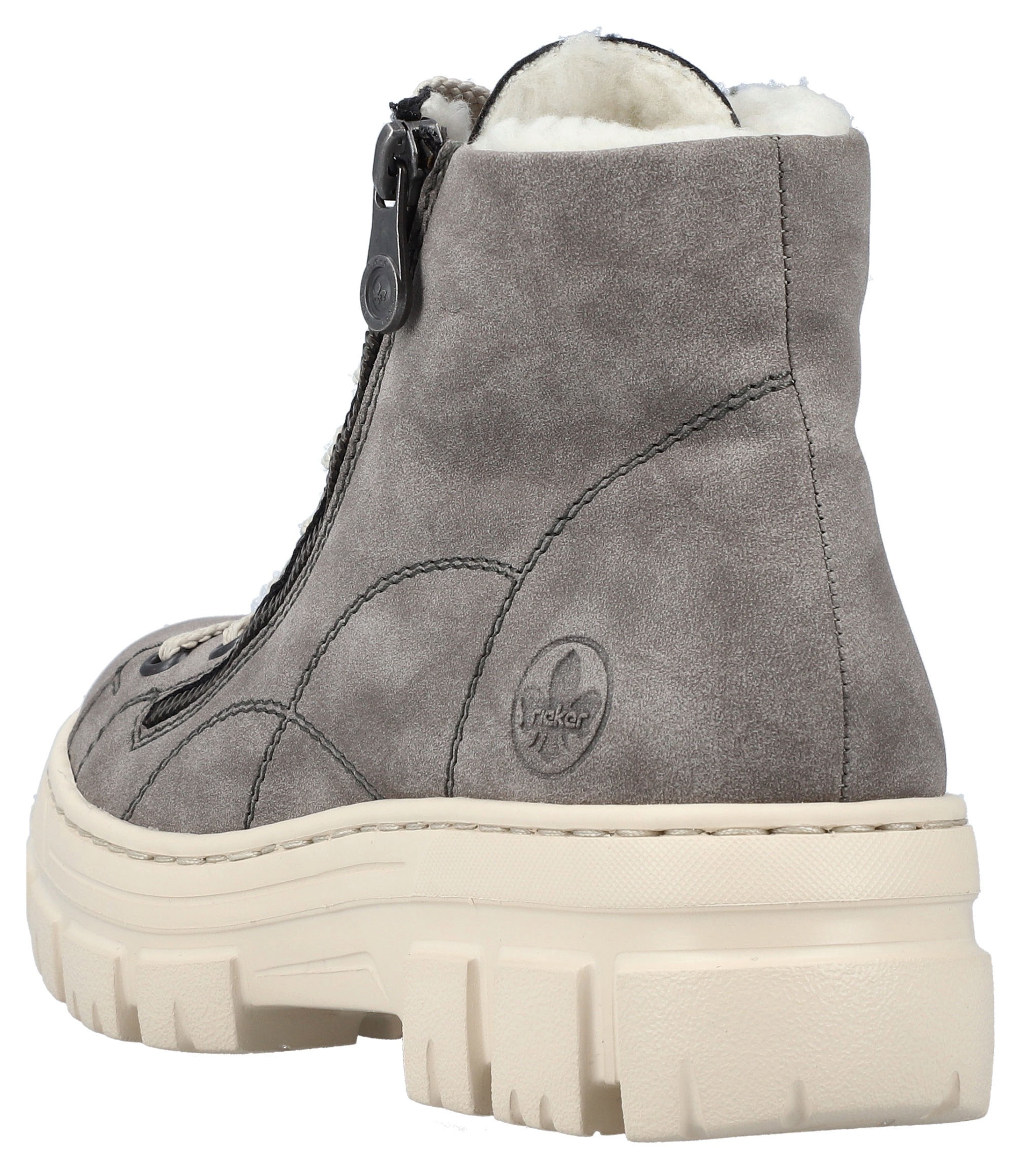 Rieker Bottes d'hiver  Plateauboots, Schnürboots mit Reissverschluss an der Aussenseite