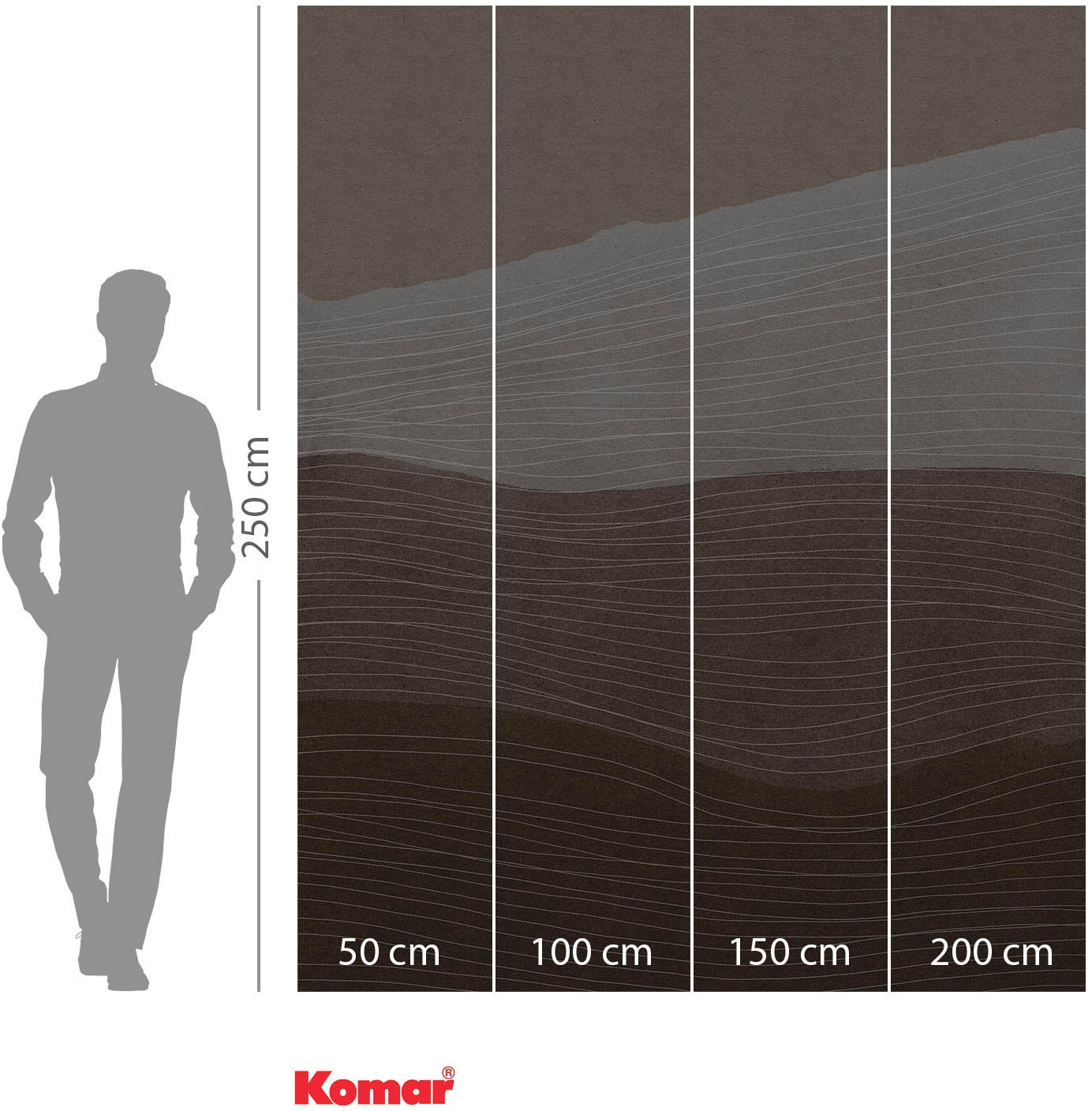 Komar Papier peint intissé »Digitaldruck Vlies -  Artful Arabica - Grösse 200 x 250 cm« imprimé Wohnzimmer, Schlafzimmer