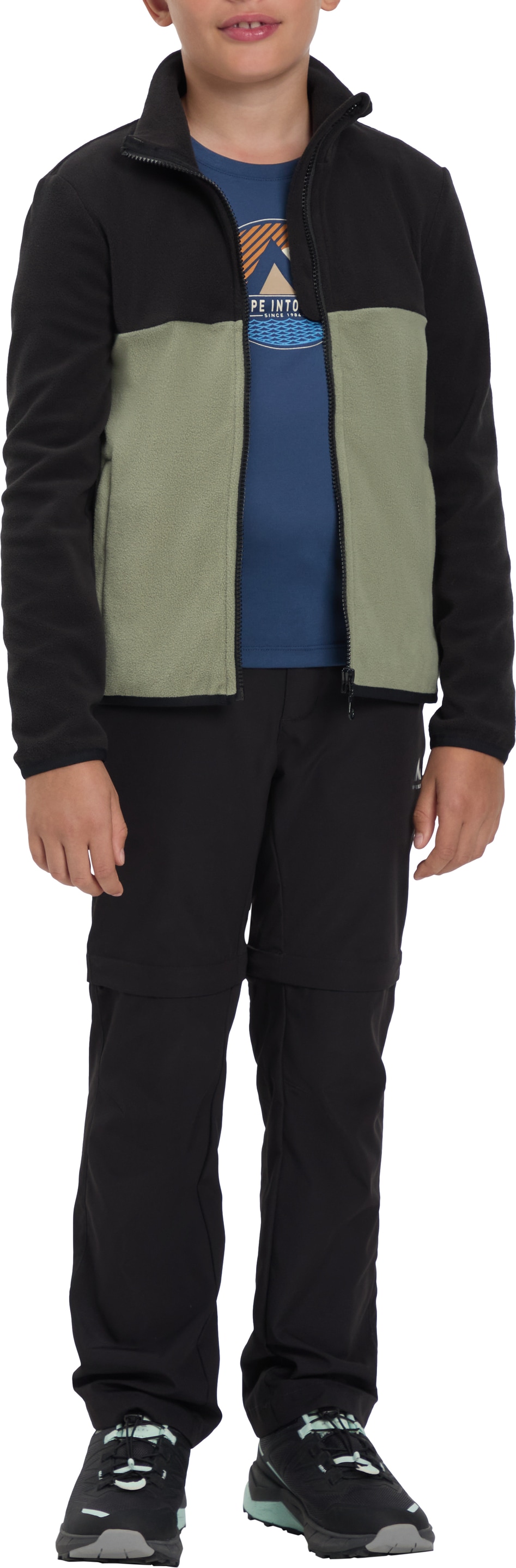 McKINLEY Fleecejacke »JU.-UNTERJACKE AMARO FZ FL B« Colorblocking Look, Reissverschlusstaschen