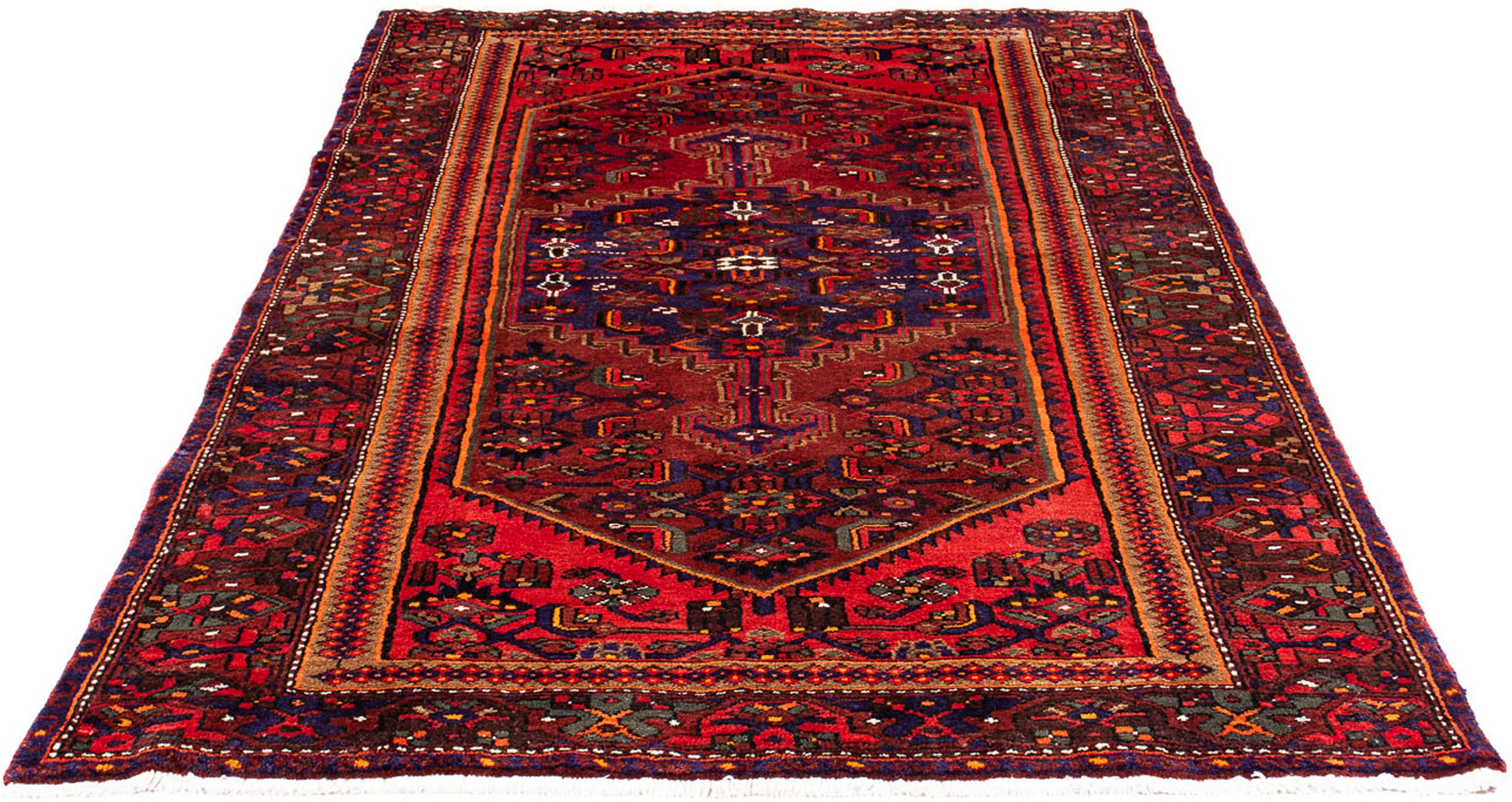 Image of morgenland Orientteppich »Perser - Nomadic - 217 x 147 cm - dunkelrot«, rechteckig, 10 mm Höhe, Wohnzimmer, Handgeknüpft, Einzelstück mit Zertifikat bei Ackermann Versand Schweiz