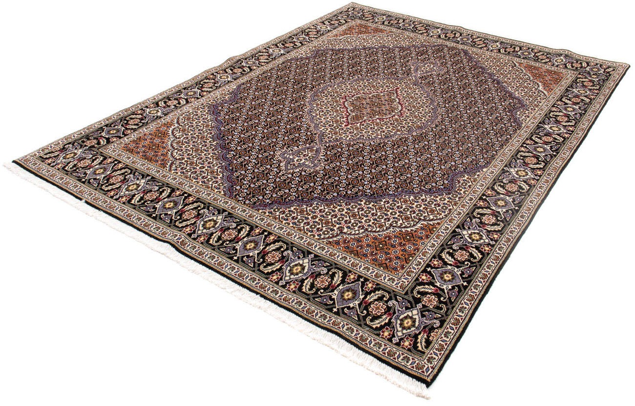 Image of morgenland Orientteppich »Perser - Täbriz - 235 x 176 cm - dunkelblau«, rechteckig, 10 mm Höhe, Wohnzimmer, Handgeknüpft, Einzelstück mit Zertifikat bei Ackermann Versand Schweiz