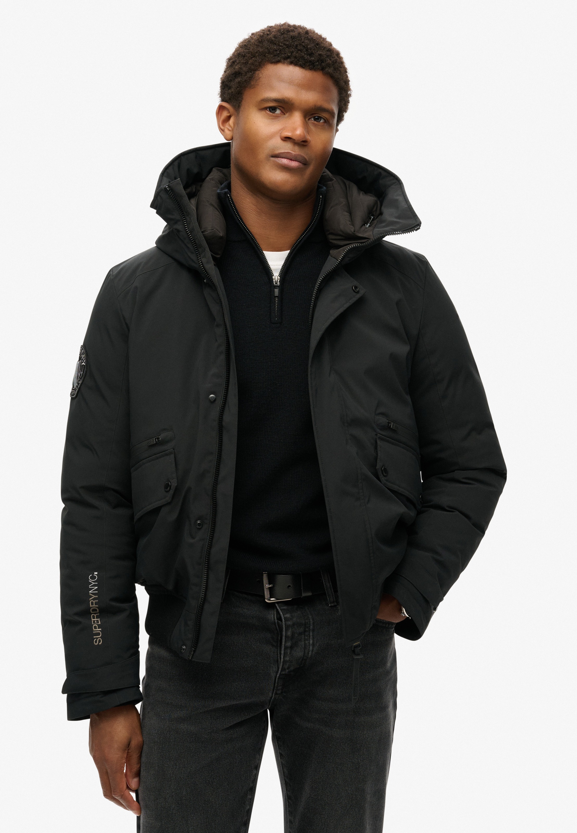 Image of Superdry Steppjacke "CITY PADDED BOMBER JACKET" ohne Kapuze