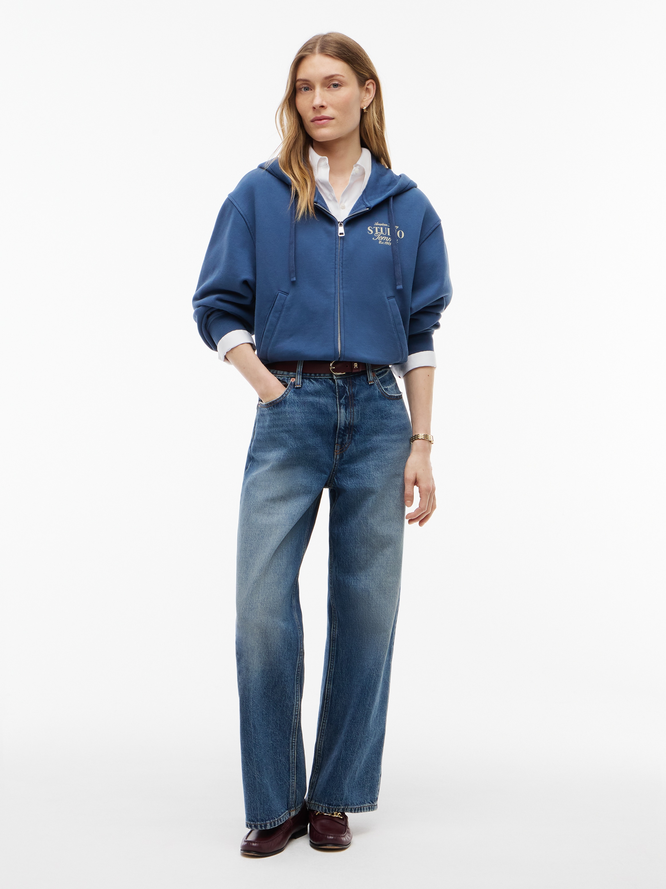 Tommy Hilfiger Veste sweat »STUDIO TOMMY ZIP-UP HOODIE SWT« Coton